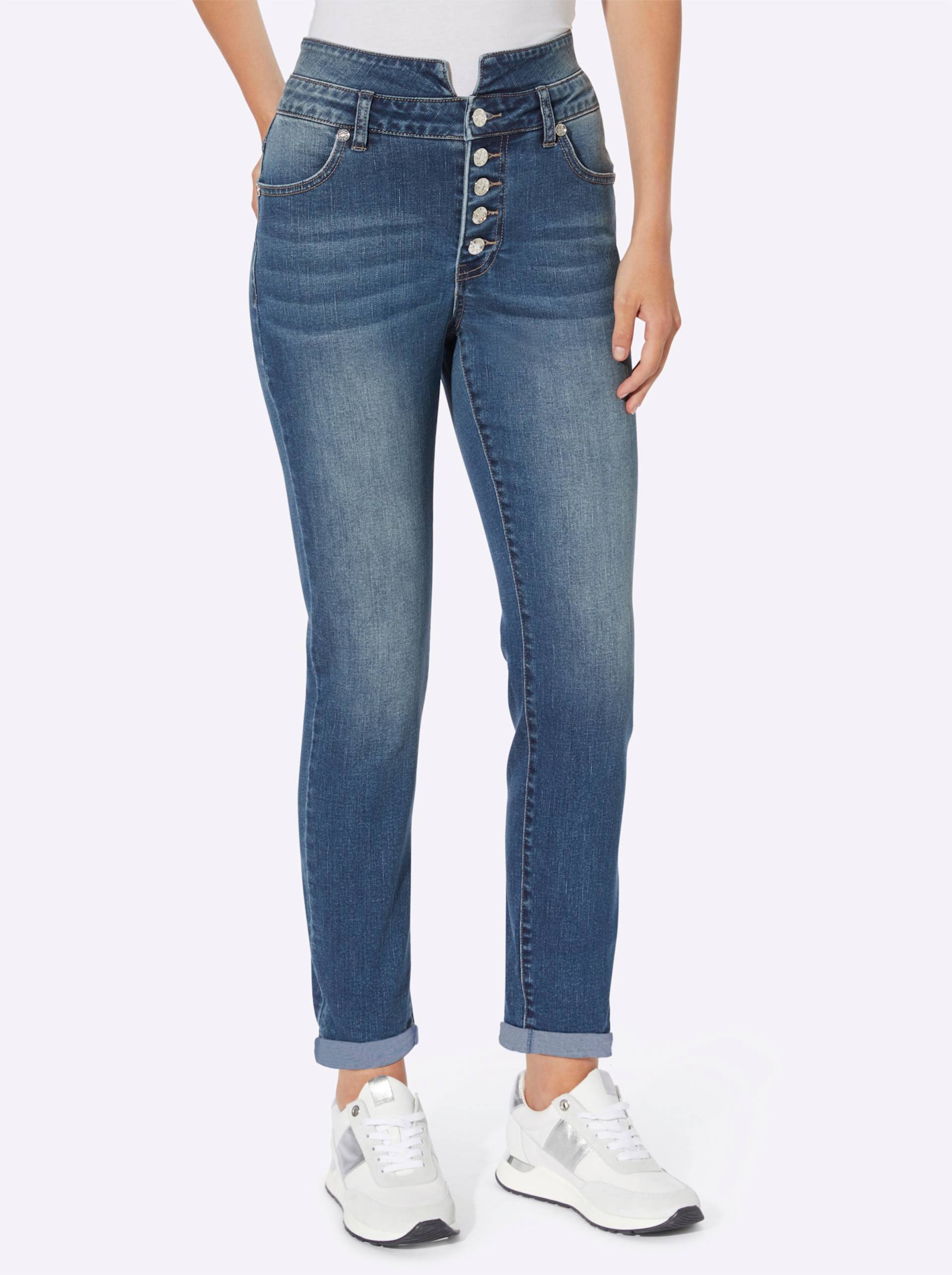 Jeans in blue-stone-washed von heine