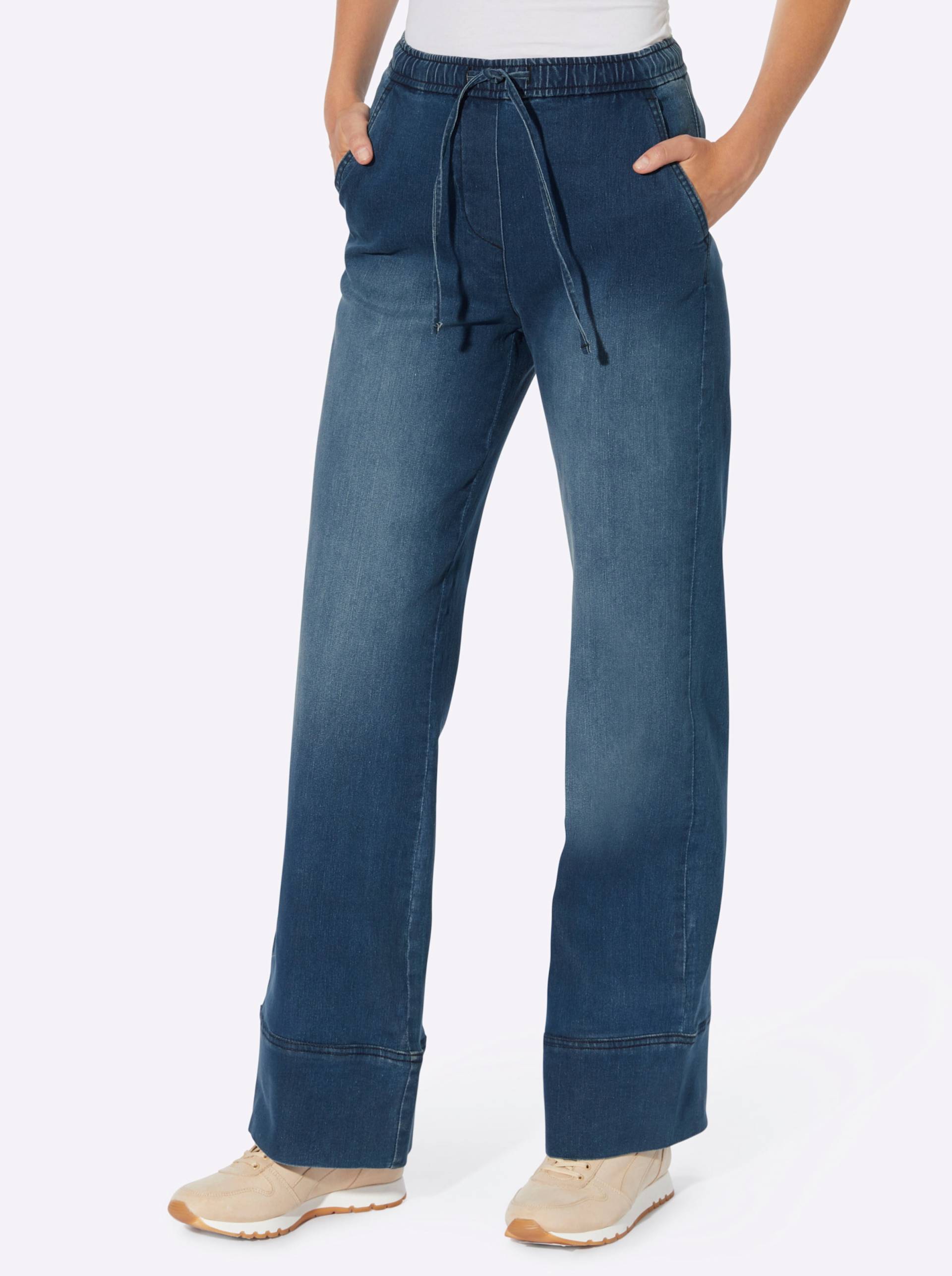 Jeans in blue-stone-washed von heine