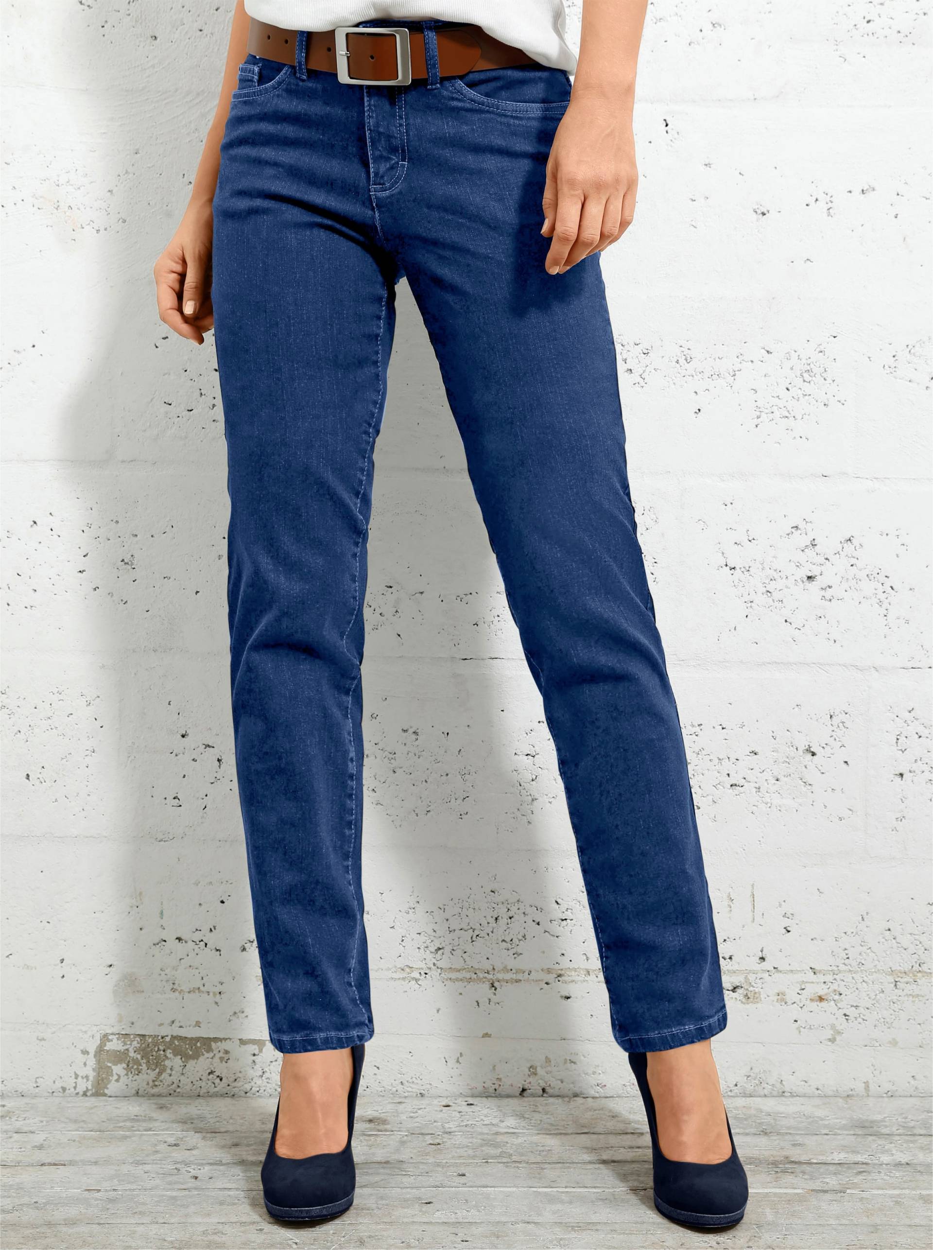 5-Pocket-Jeans in blue-stone-washed von heine