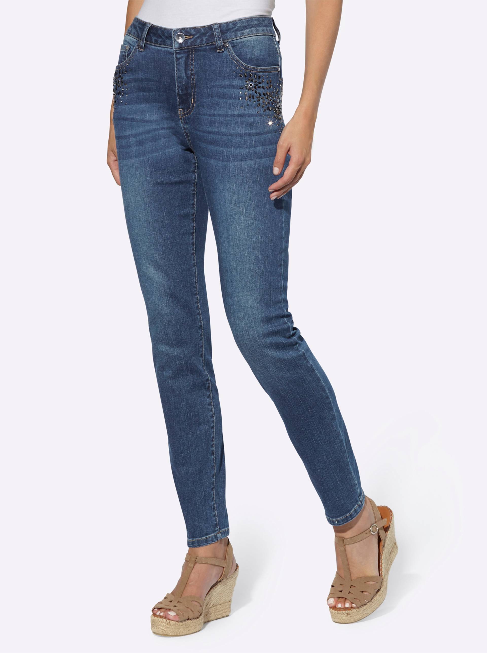 Jeans in dark blue von heine