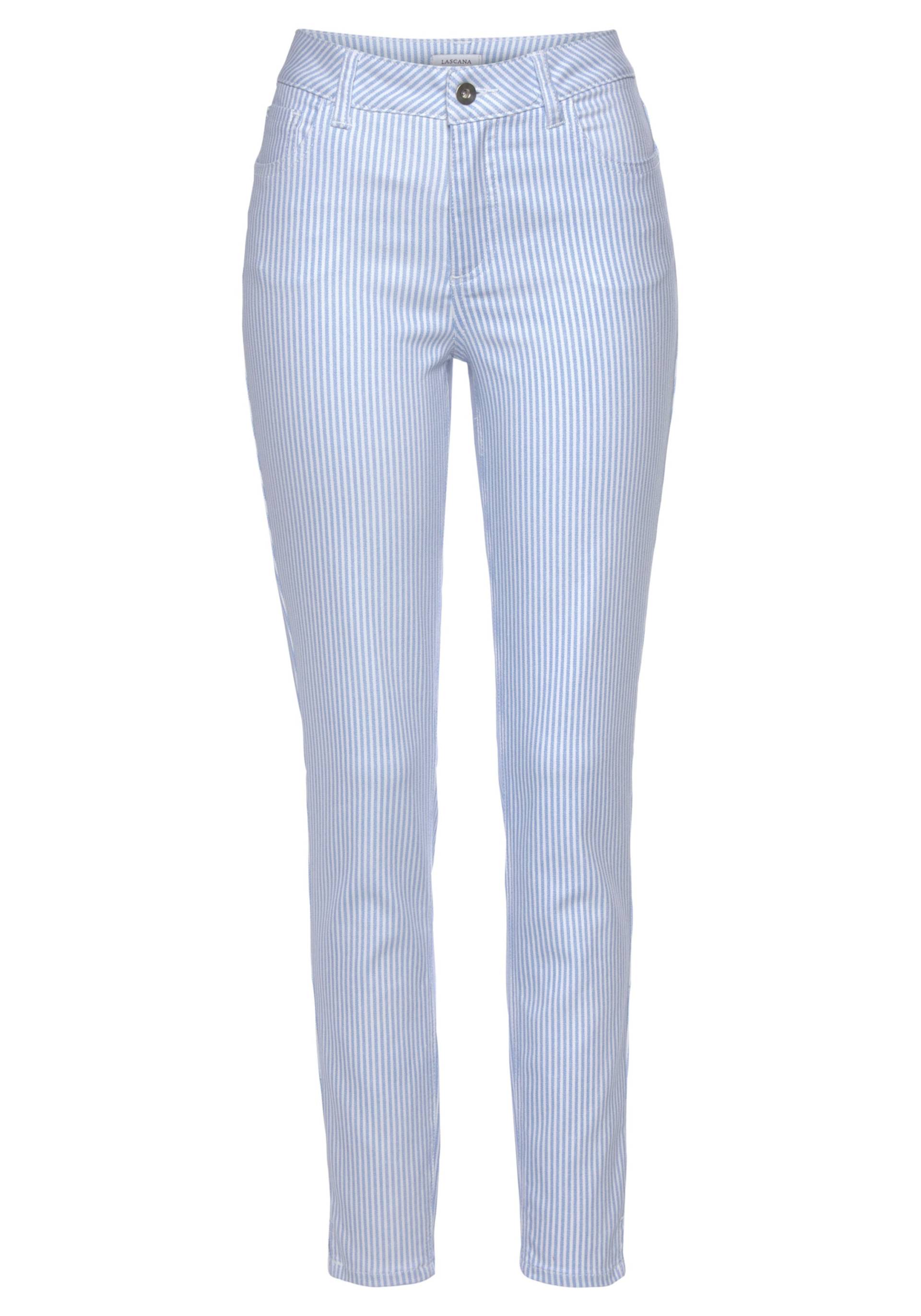 Jeggings in weiss-blau von LASCANA