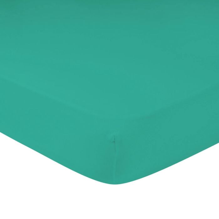 Feinjersey-Fixleintuch, smaragd, 90–100x190–200 cm von Living Home