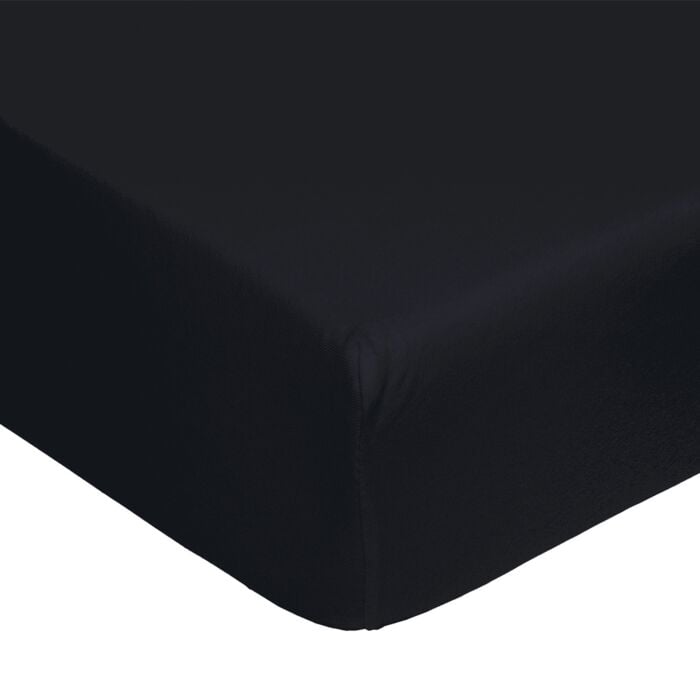 Jersey Fixleintuch für Boxspringbett Superstretch, schwarz, 120–130x200–220 cm von Living Home