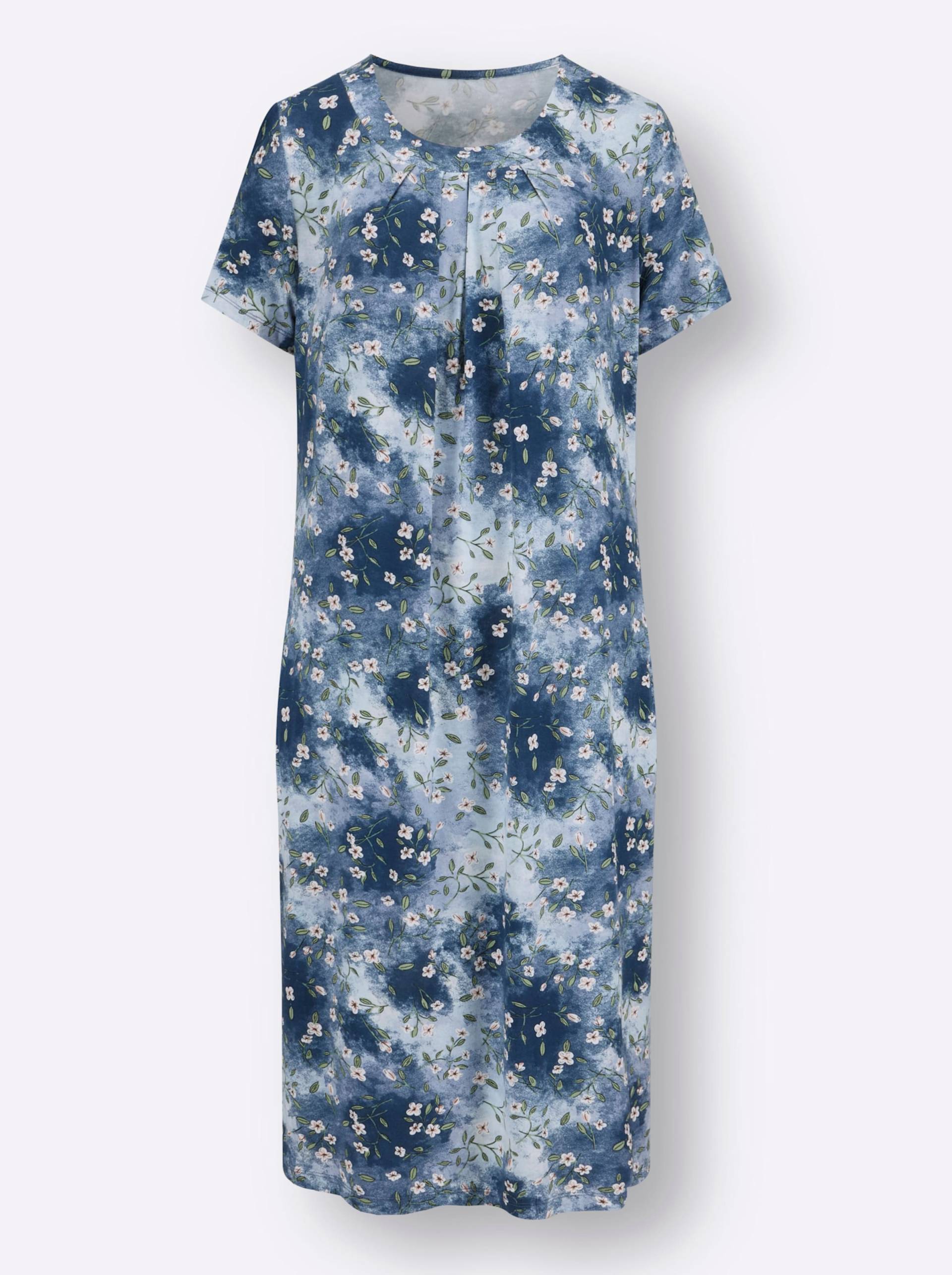 Jersey-Kleid in dunkelblau-bedruckt von heine
