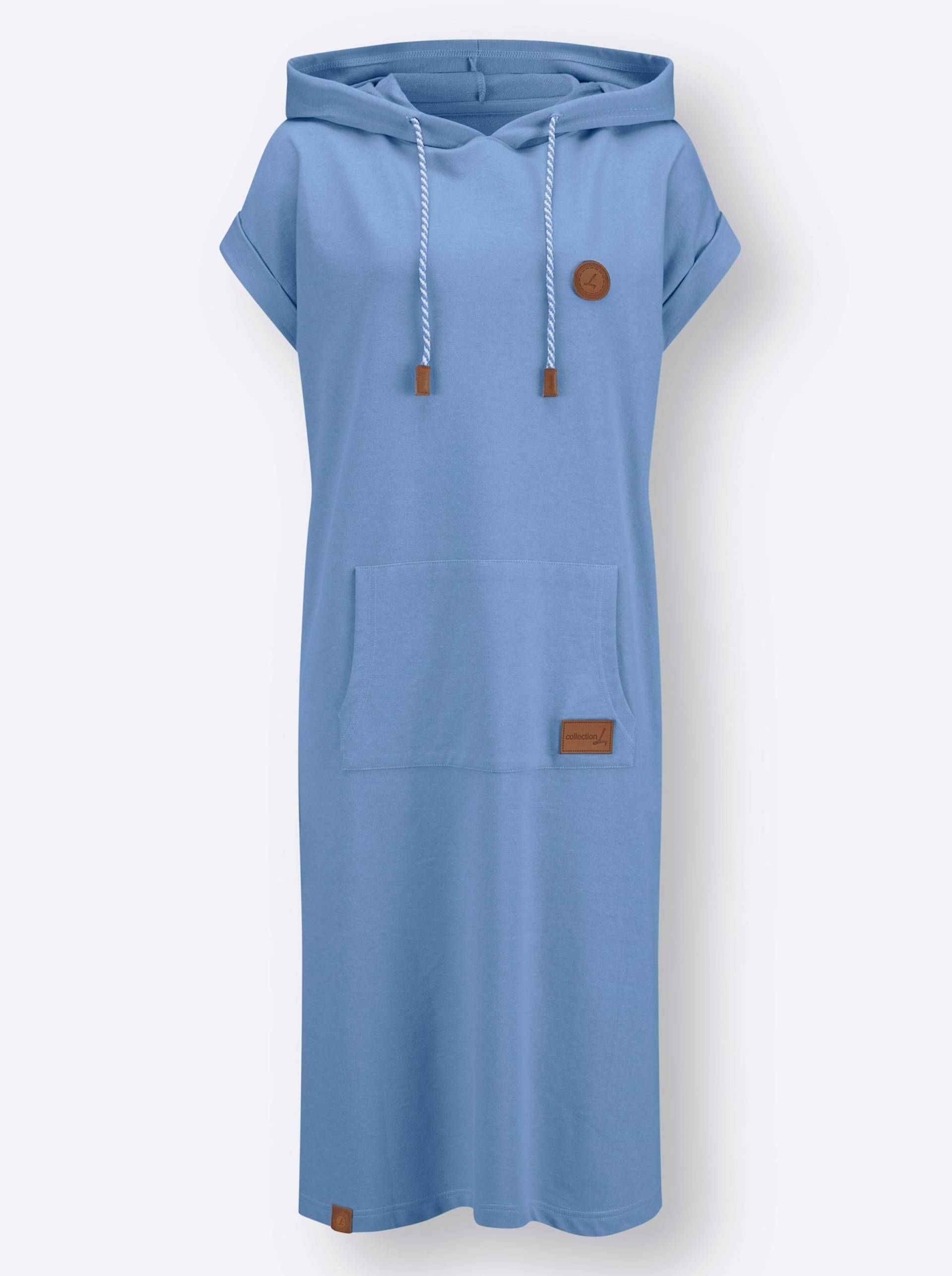 Jersey-Kleid in mittelblau von heine