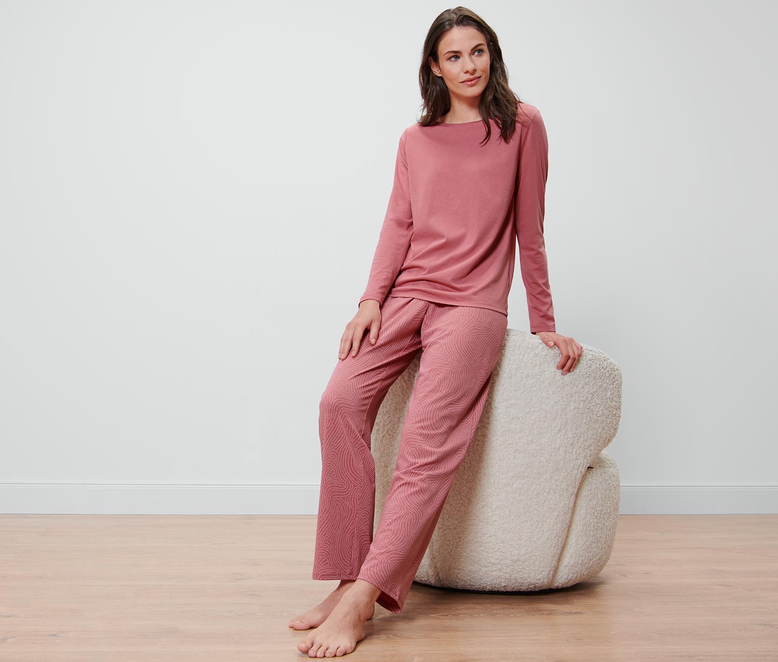 Jersey-Pyjama, rosa