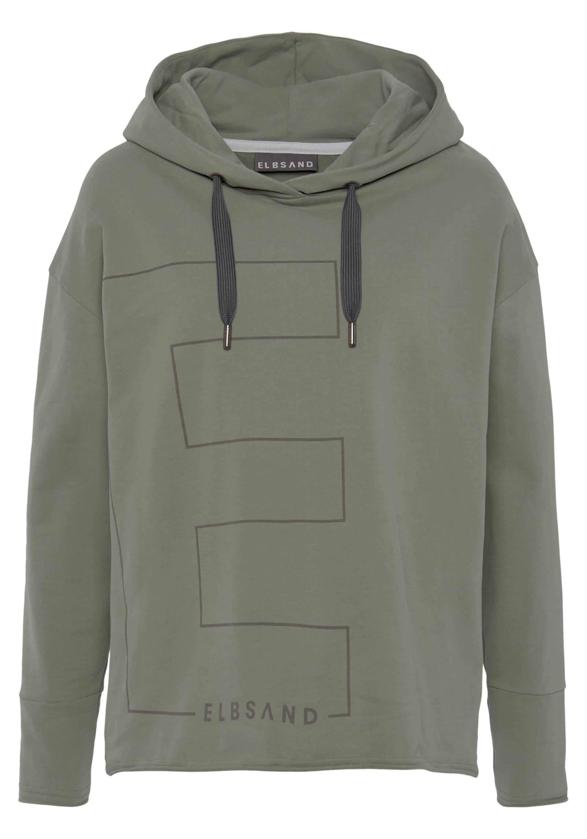 Kapuzensweatshirt in khaki von Elbsand