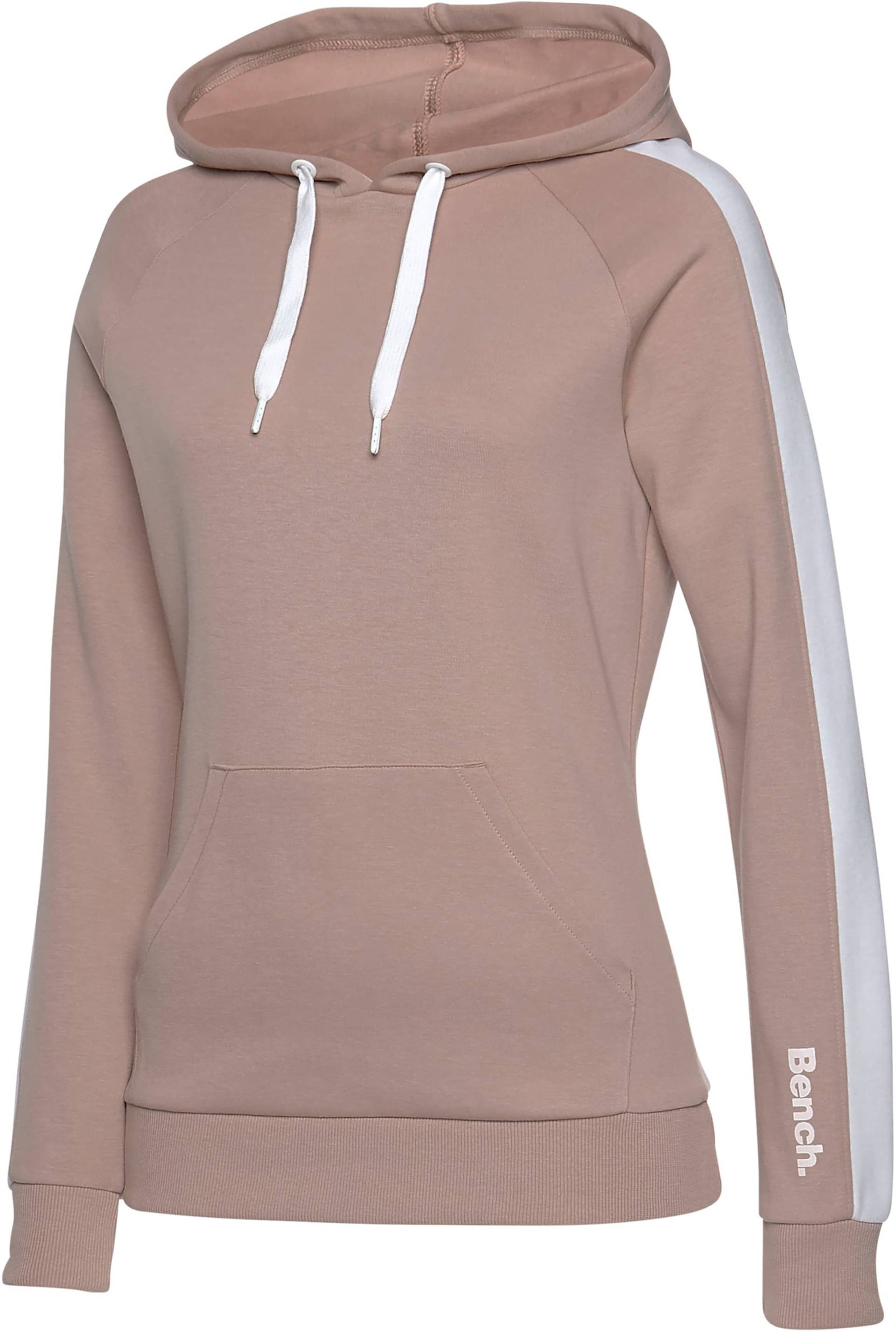 Kapuzensweatshirt in beige-weiss von heine