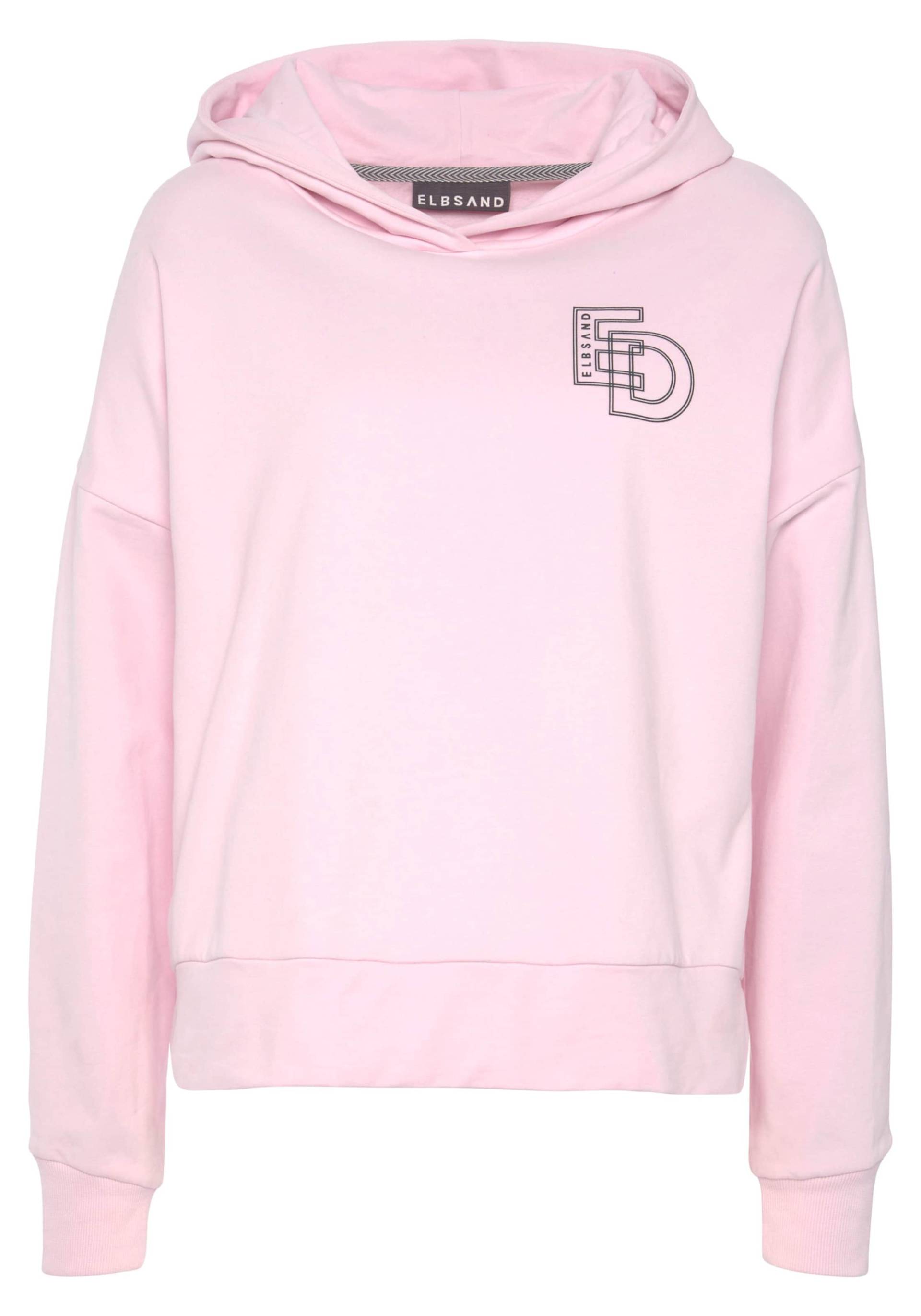 Kapuzensweatshirt in rosa von Elbsand