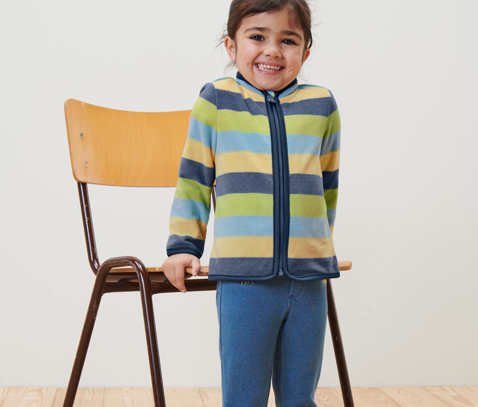Kinder-Fleecejacke, Streifen Kinder-Fleecejacke, Streifen