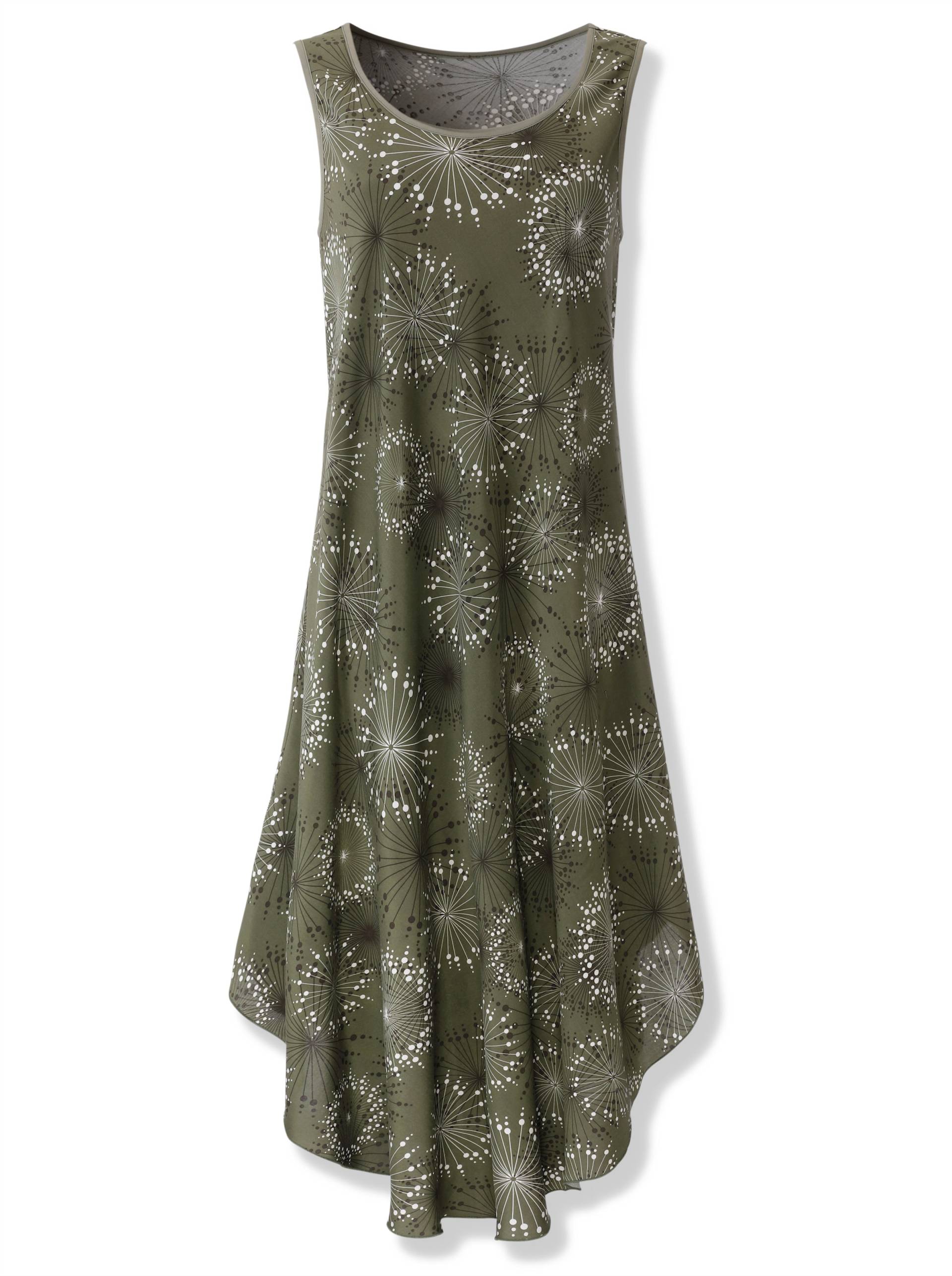 Druckkleid in khaki-graphit-bedruckt von heine