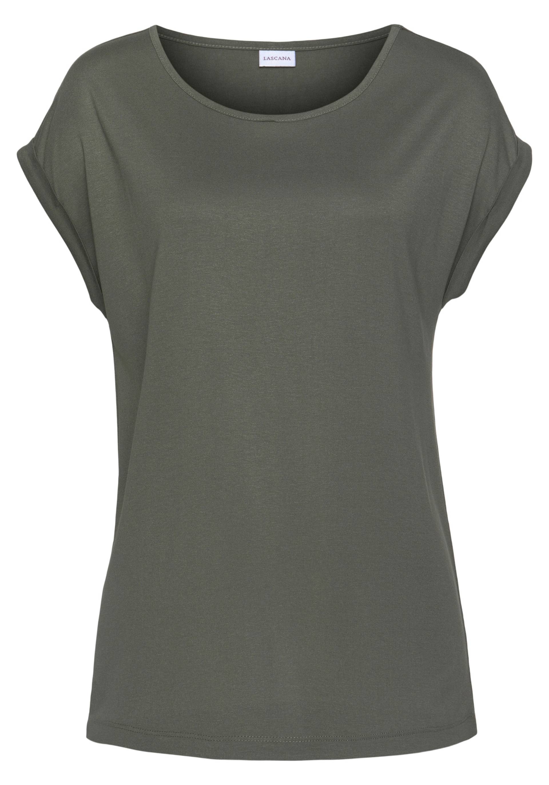 Kurzarmshirt in khaki von LASCANA