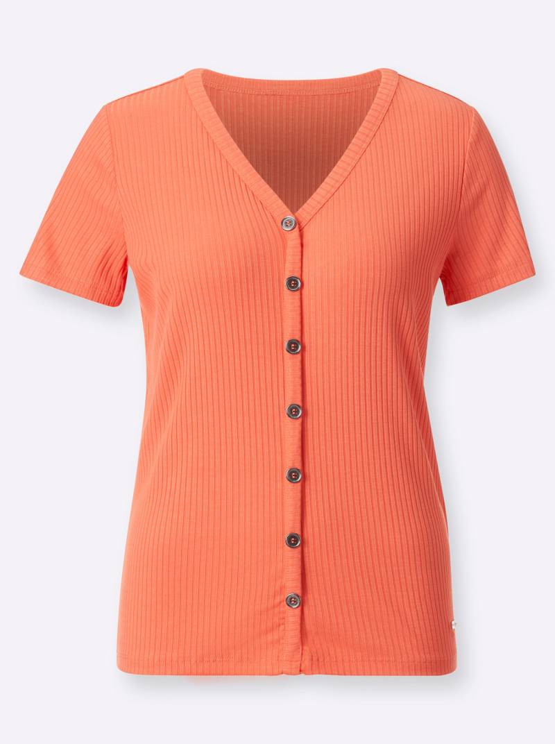 Kurzarmshirt in orange von heine