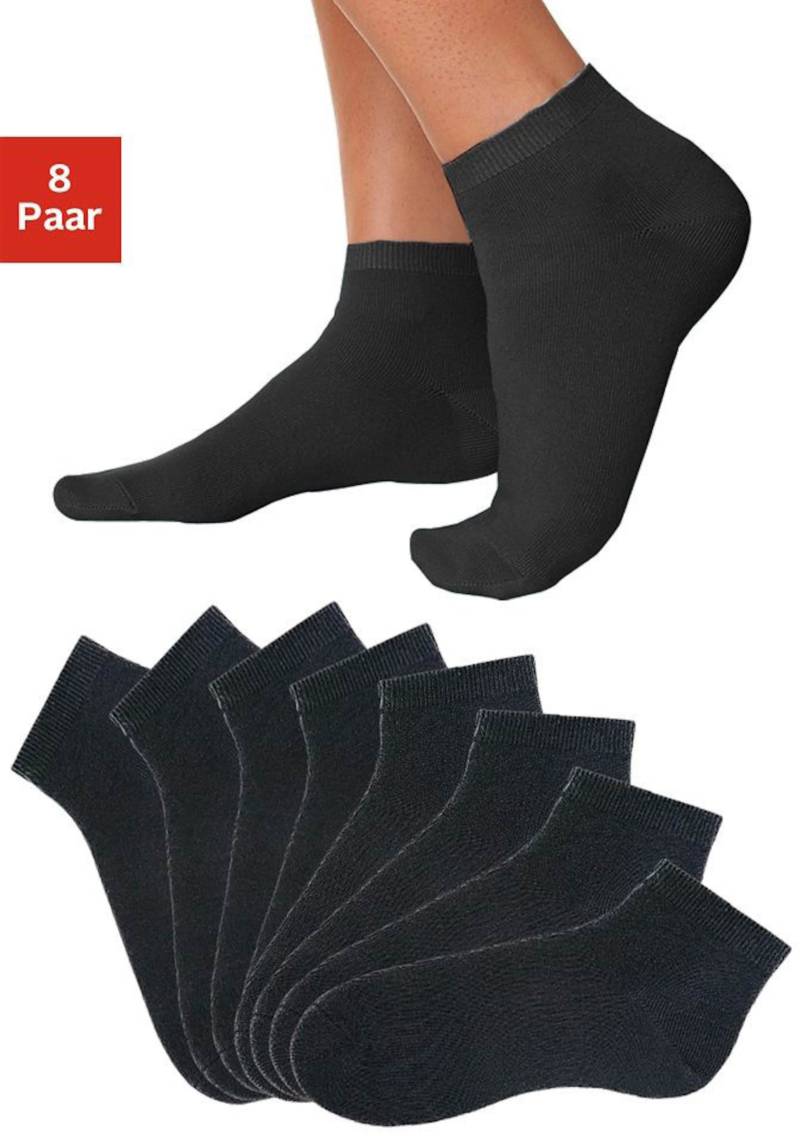 Kurzsocken in 8x schwarz von Go in