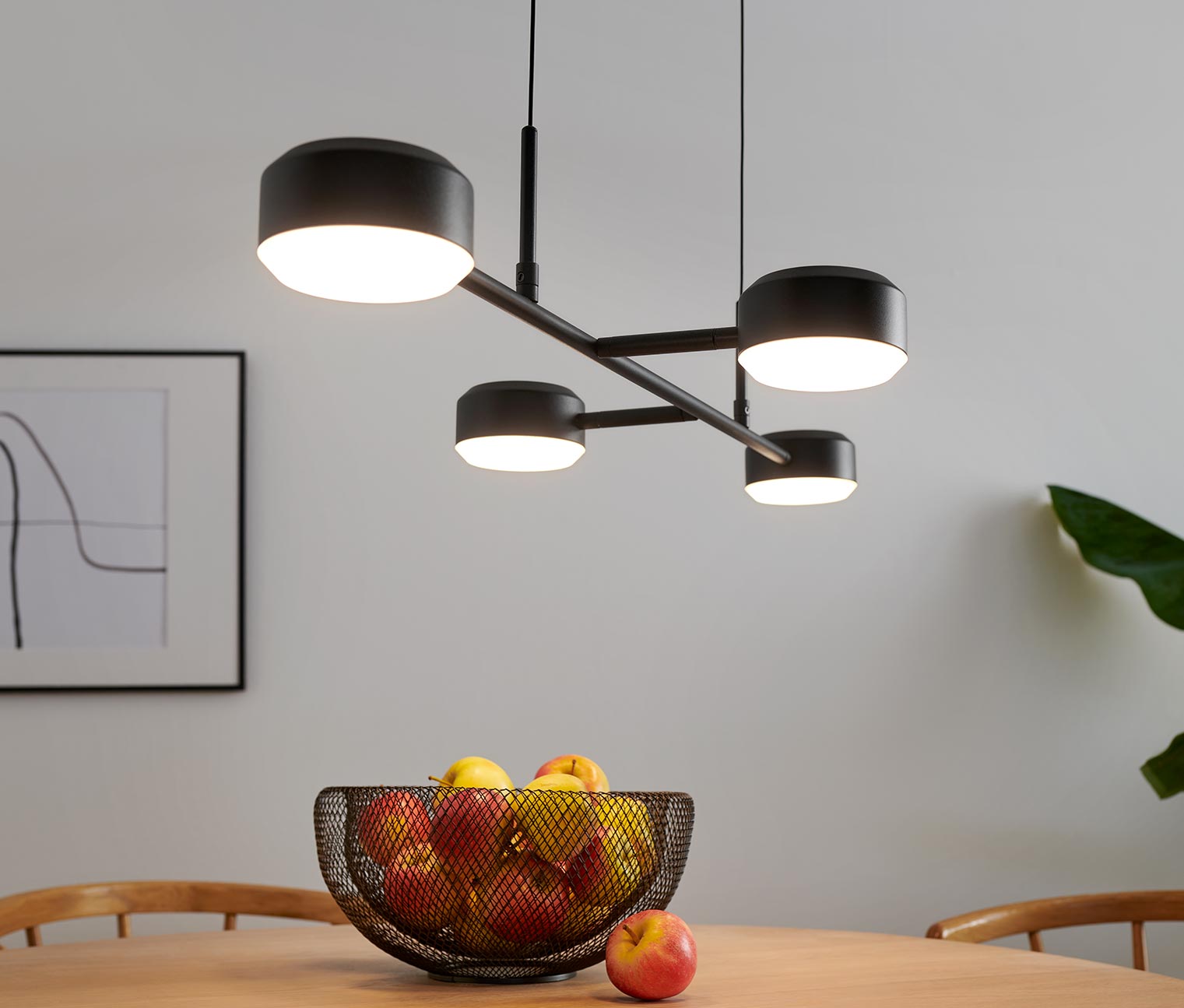 LED-Hängeleuchte, 4-flammig LED-Hängeleuchte, 4-flammig