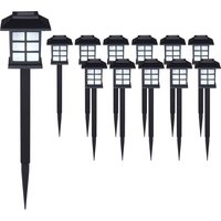 LED Solarleuchten 12er-Set Schwarz von monzana®