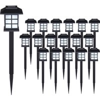 LED Solarleuchten 18er-Set Schwarz von monzana®