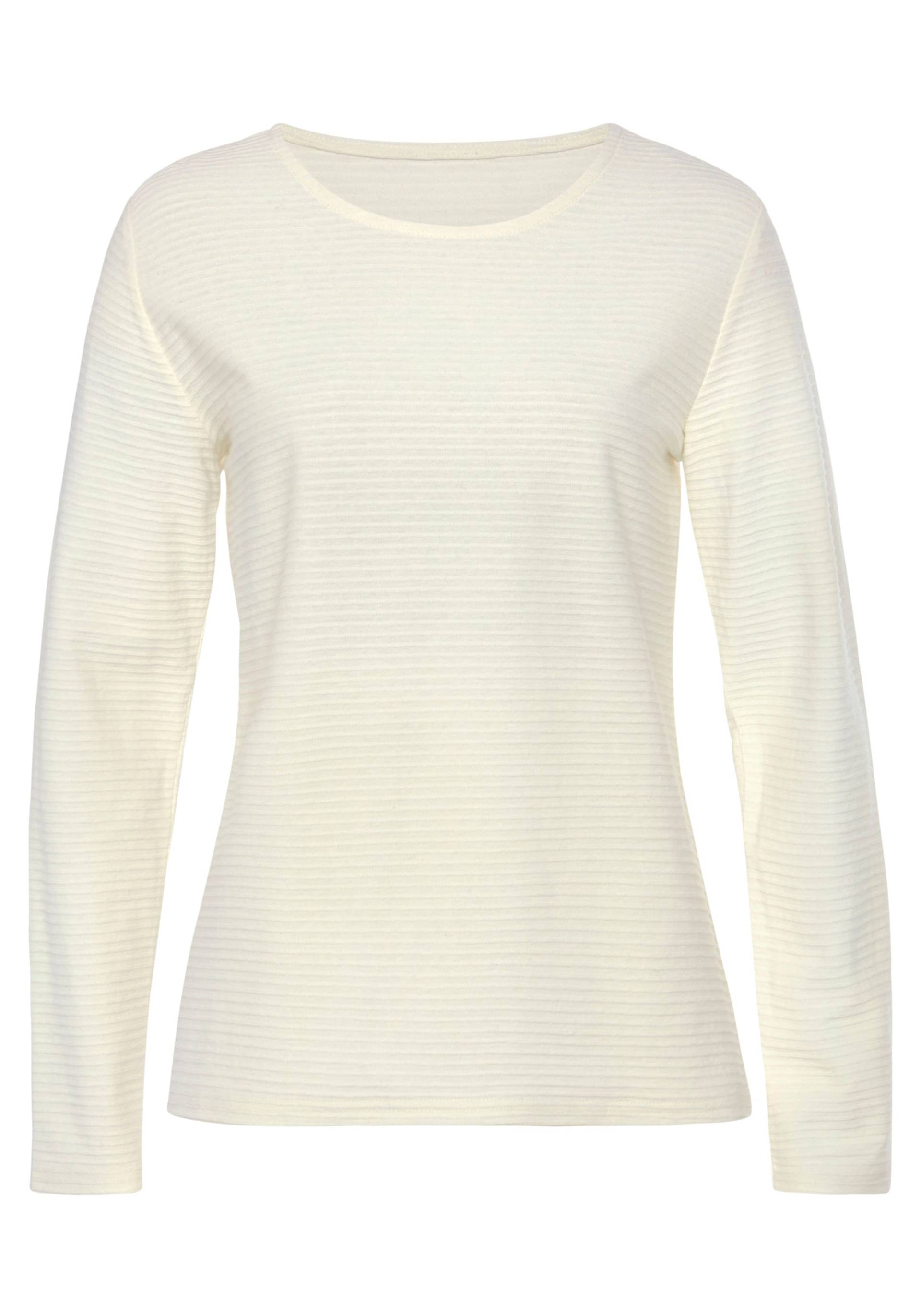 Langarmshirt in creme von LASCANA