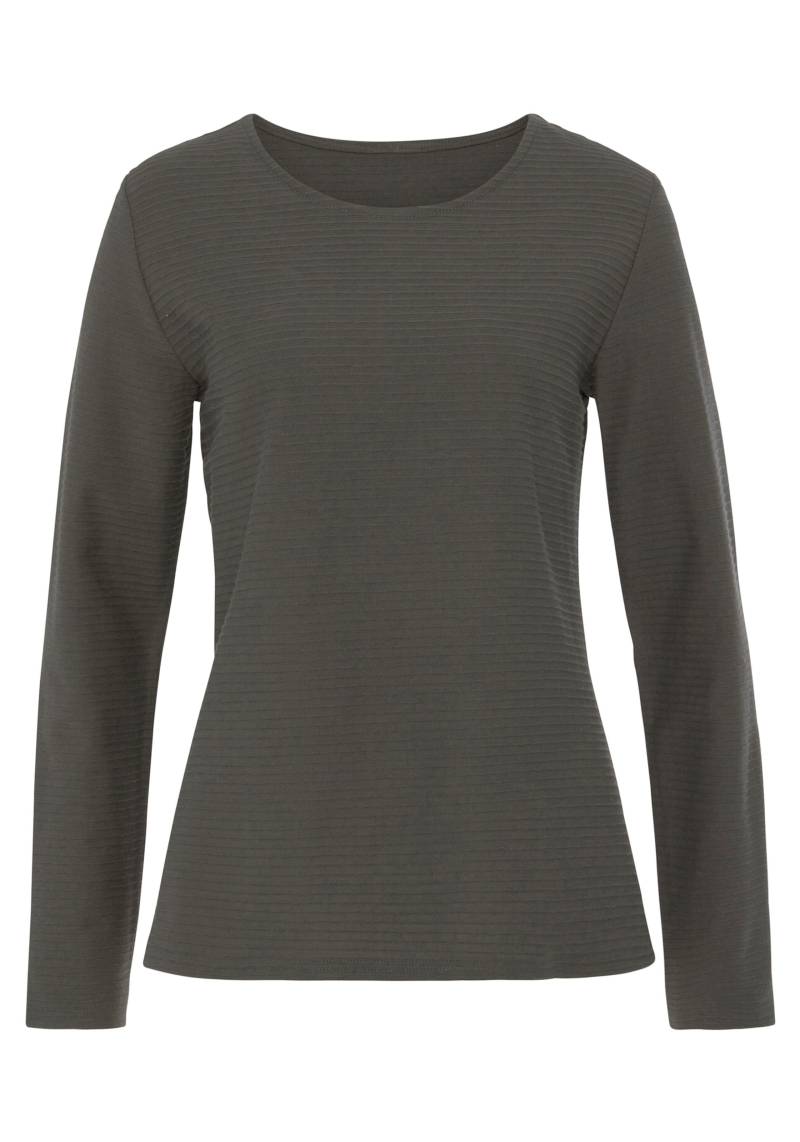 Langarmshirt in khaki von LASCANA