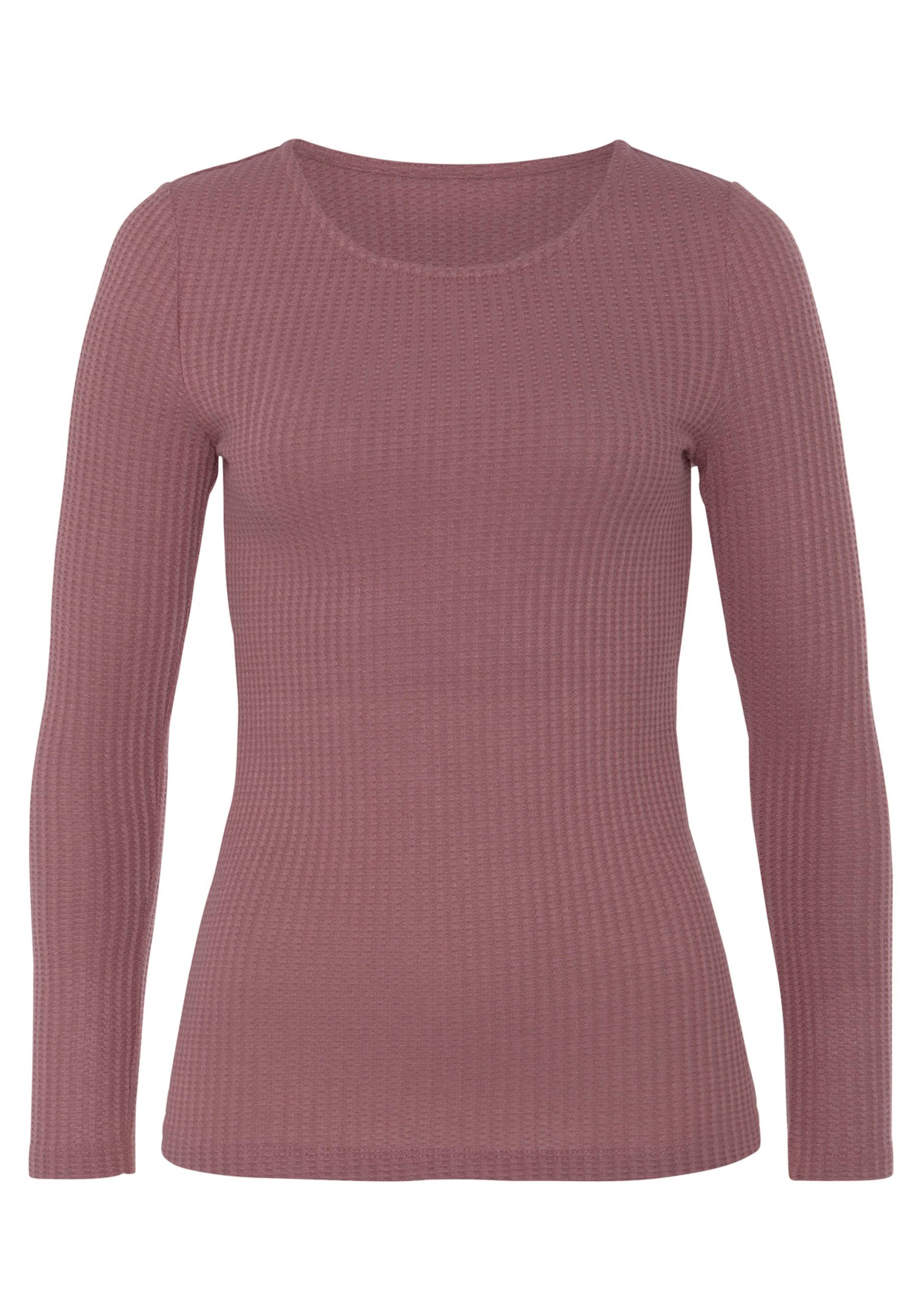 Langarmshirt in mauve von LASCANA