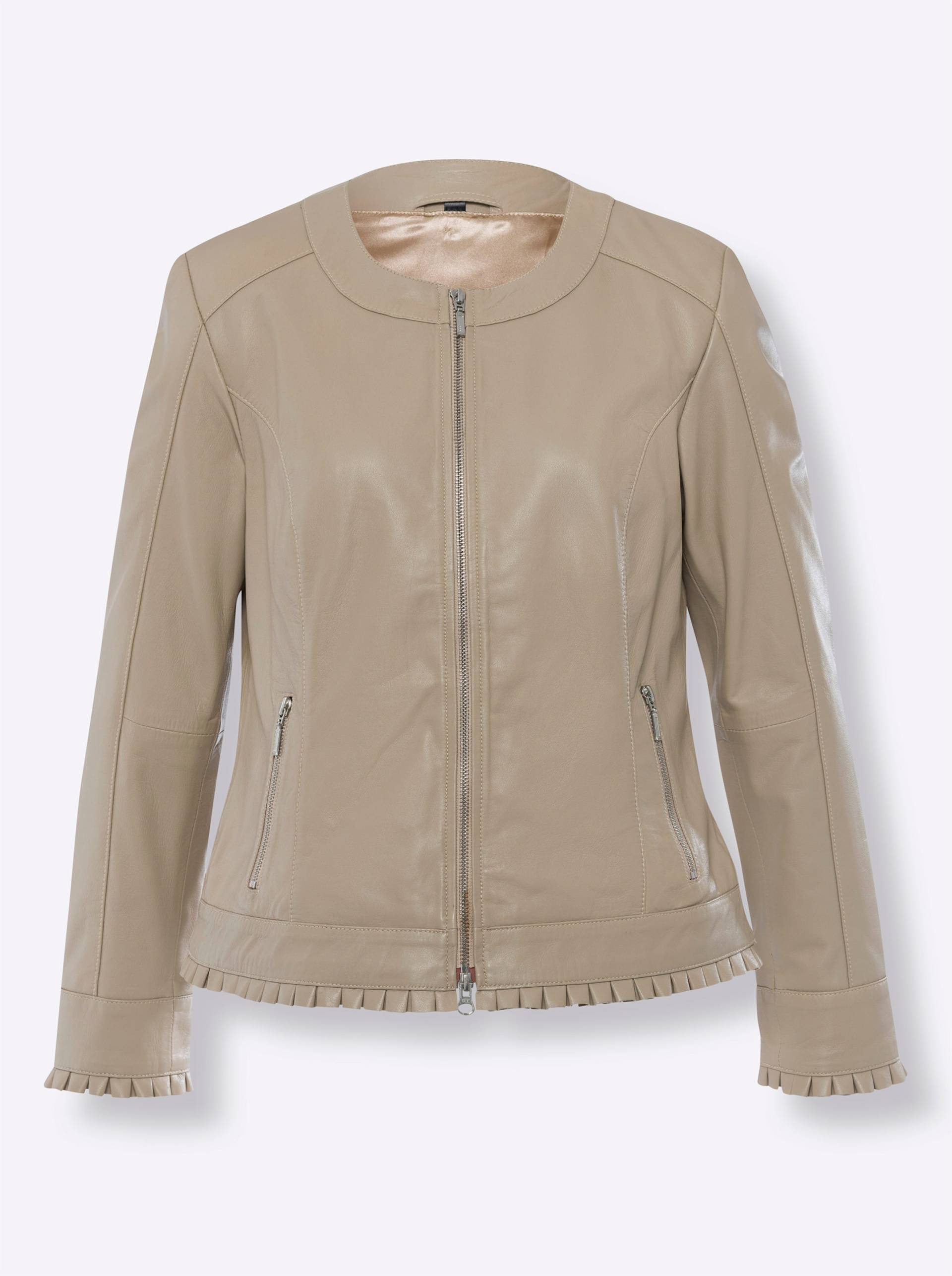 Leder-Jacke in beige von heine