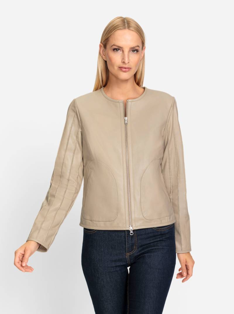 Leder-Jacke in sand von heine