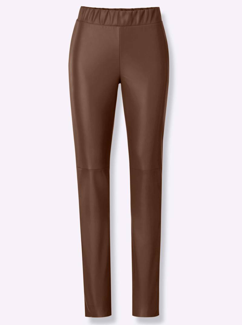 Lederimitat-Leggings in braun von heine