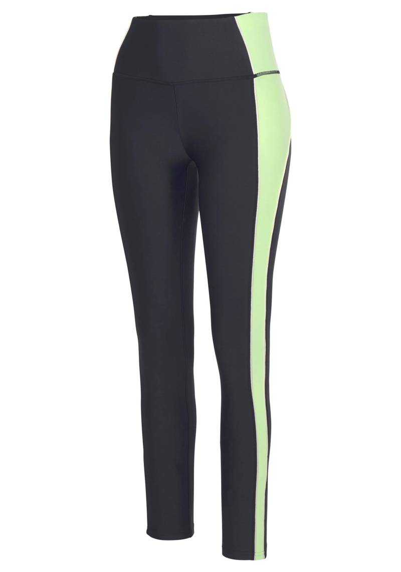 Leggings in schwarz/grün von LASCANA ACTIVE