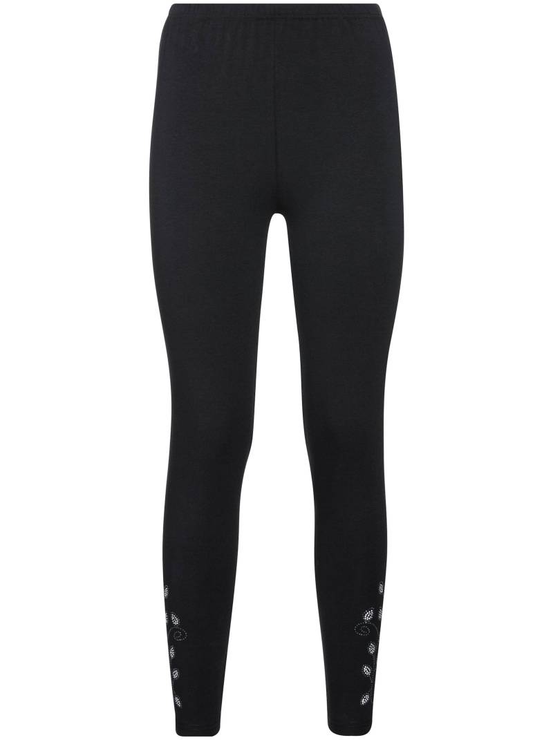 Leggings in schwarz + grau-meliert von feel good