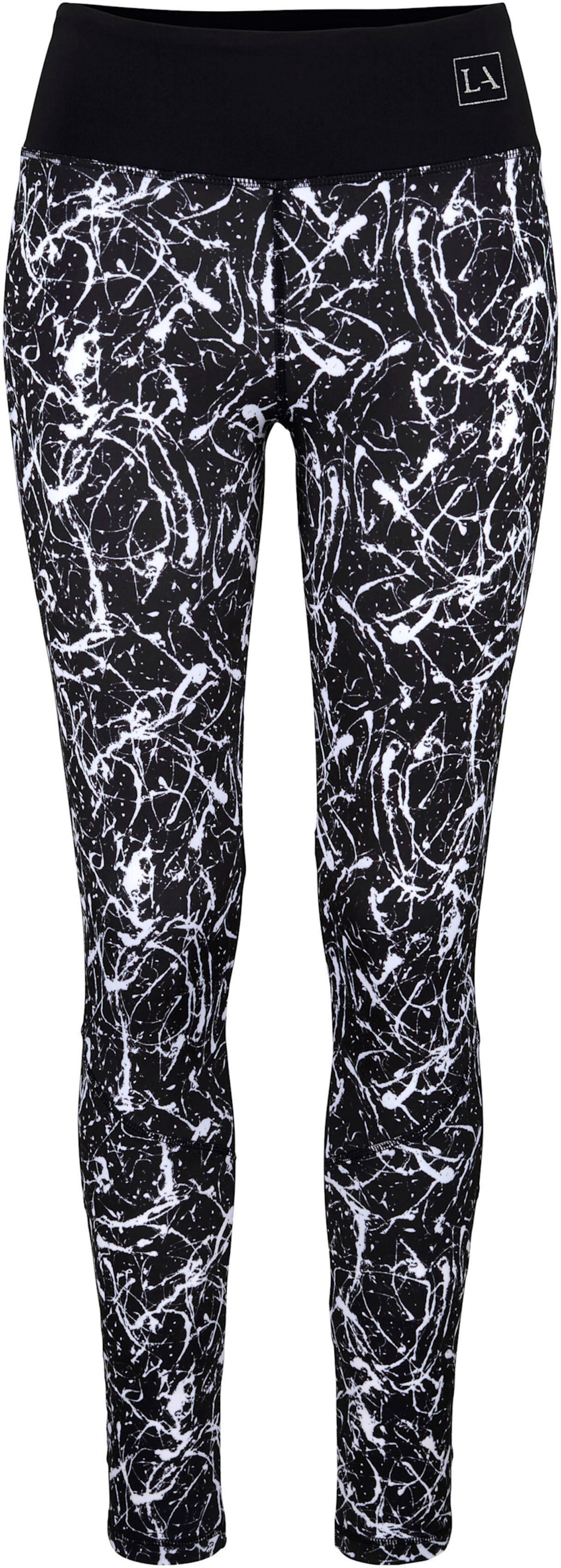 Leggings in schwarz-marmoriert-weiss von LASCANA ACTIVE