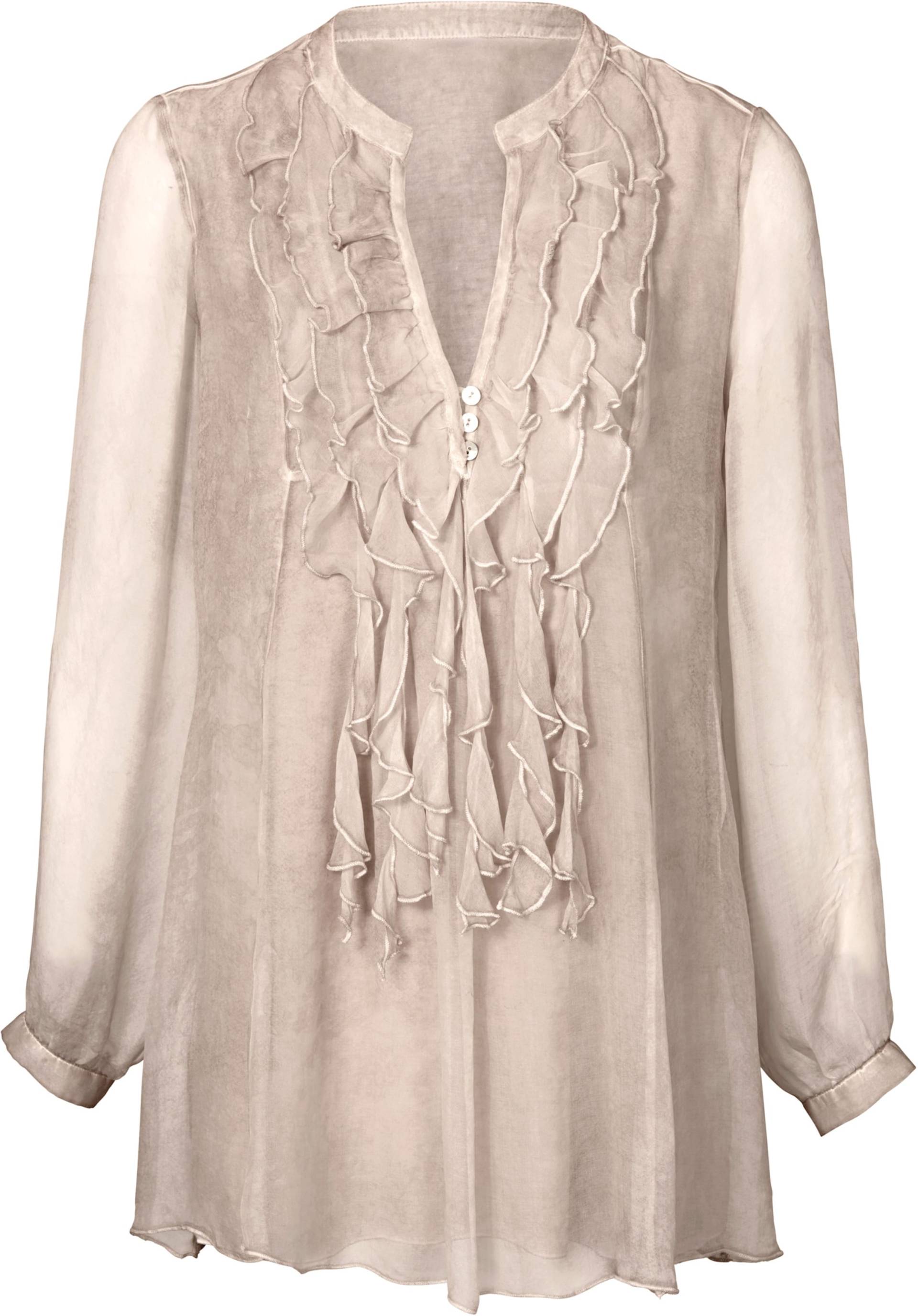 Longbluse in sand von heine