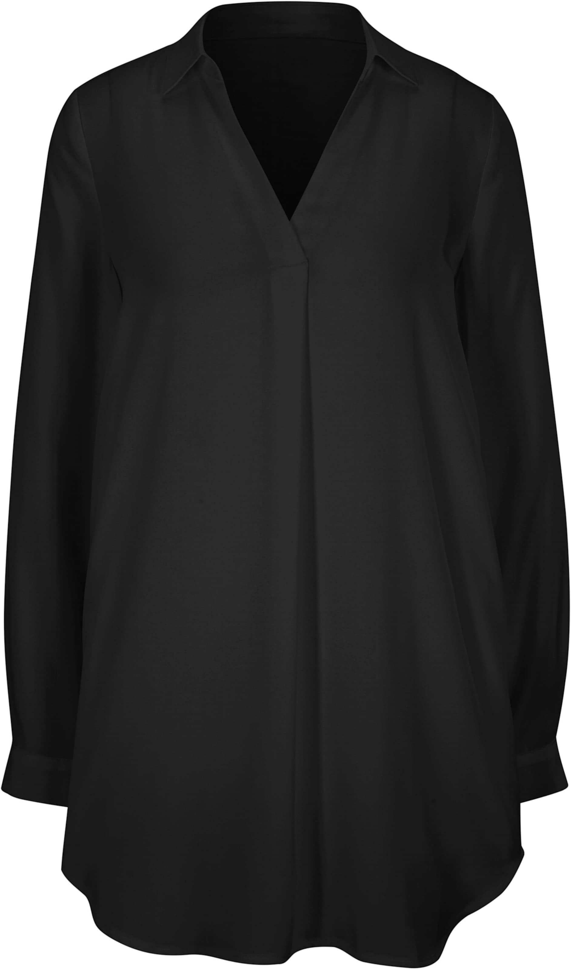 Longbluse in schwarz von heine