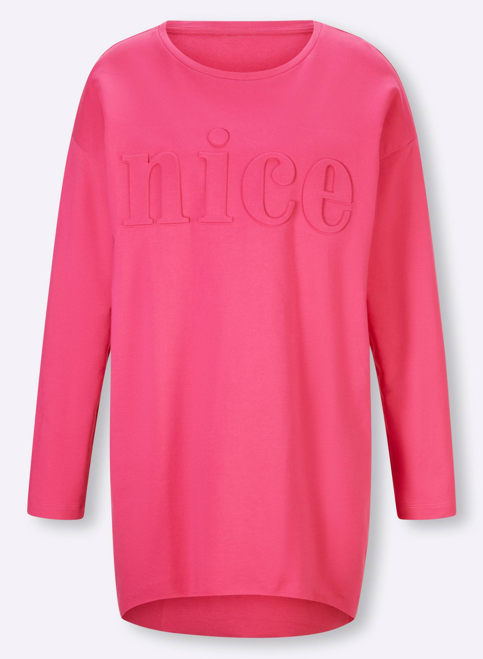 Longshirt in fuchsia von heine