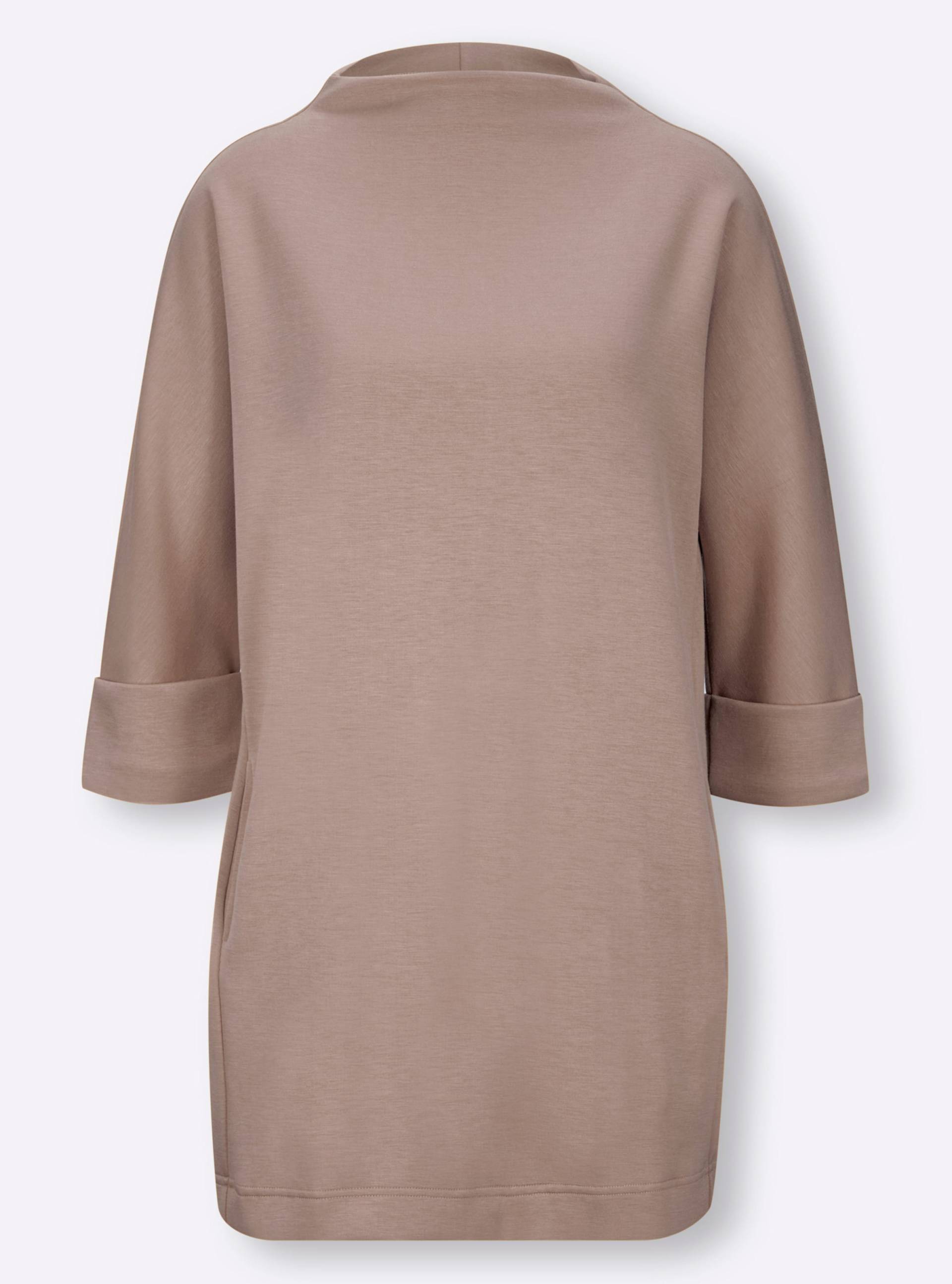 Longshirt in taupe von heine