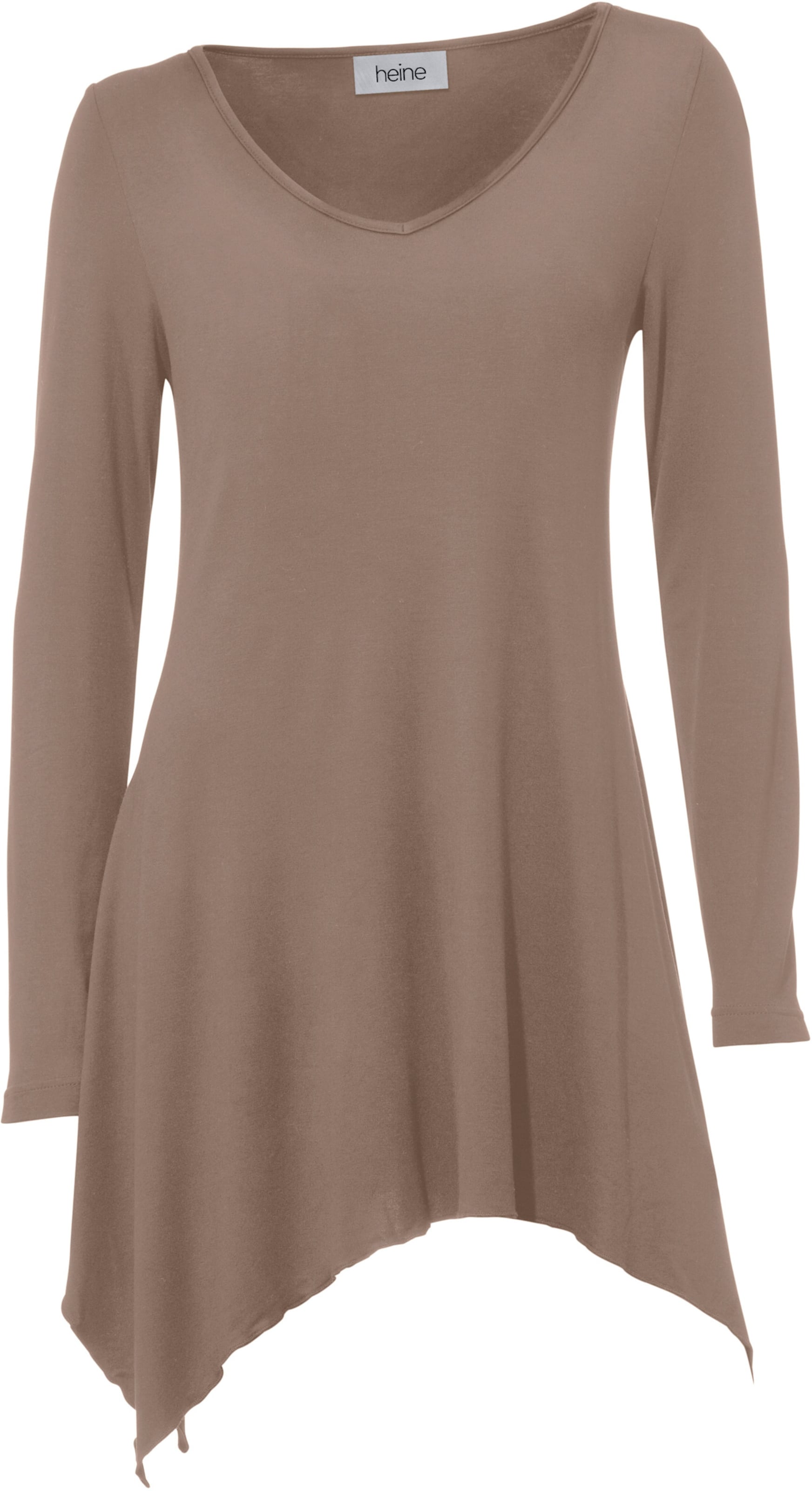 Longshirt in taupe von heine