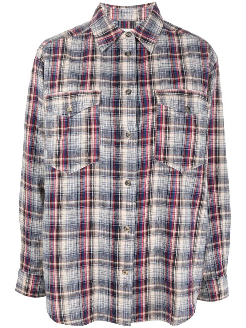 MARANT ÉTOILE Lony-Ga check-plaid cotton shirt - Blue von MARANT ÉTOILE