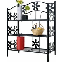 Metallregal Mattschwarz 70x60x30cm von Deuba®