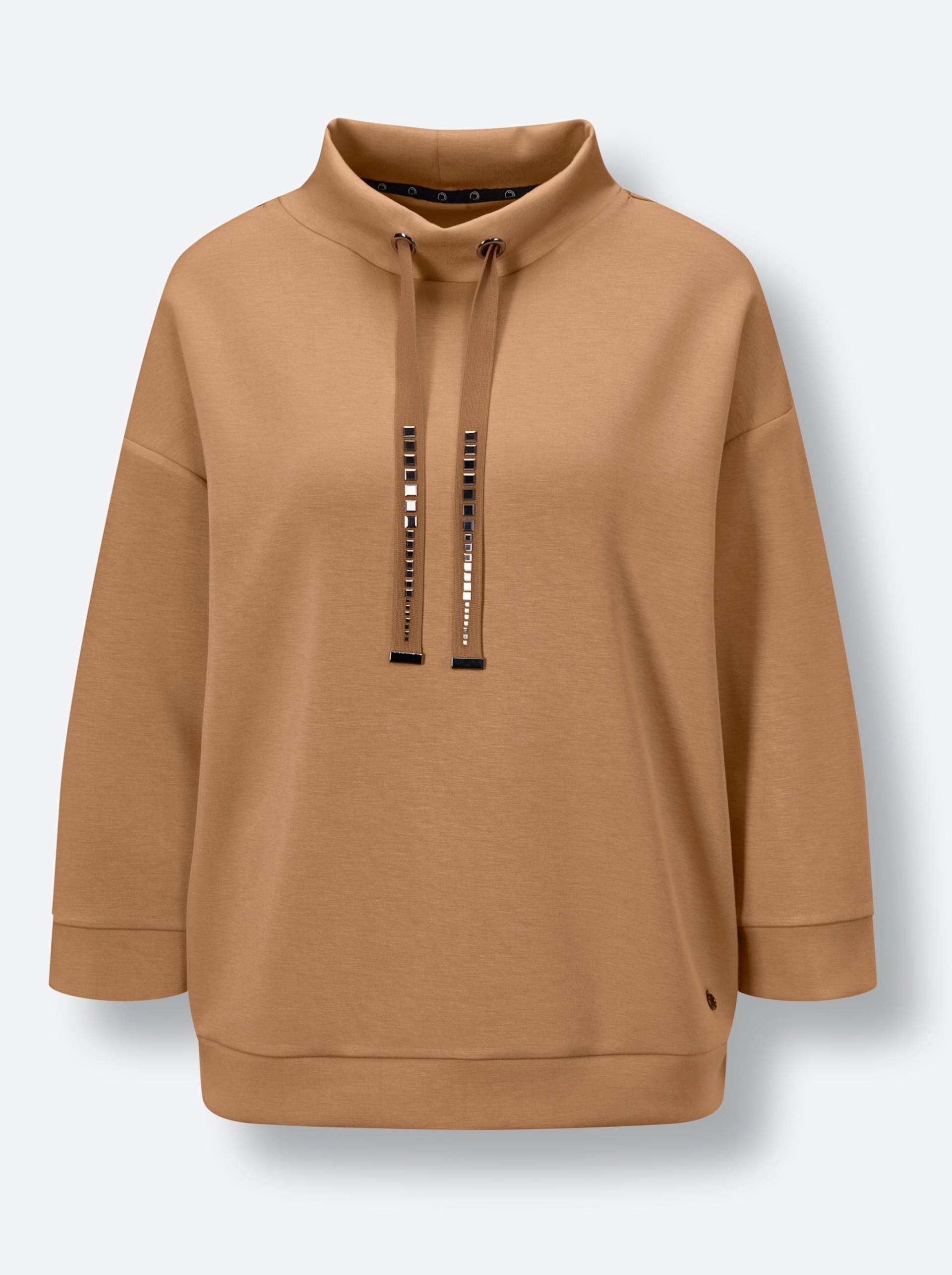 Modal-Sweatshirt in camel von CREATION L PREMIUM