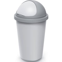 Mülleimer Silber/Grau Kunststoff 50L Mülleimer Silber/Grau Kunststoff 50L von monzana®