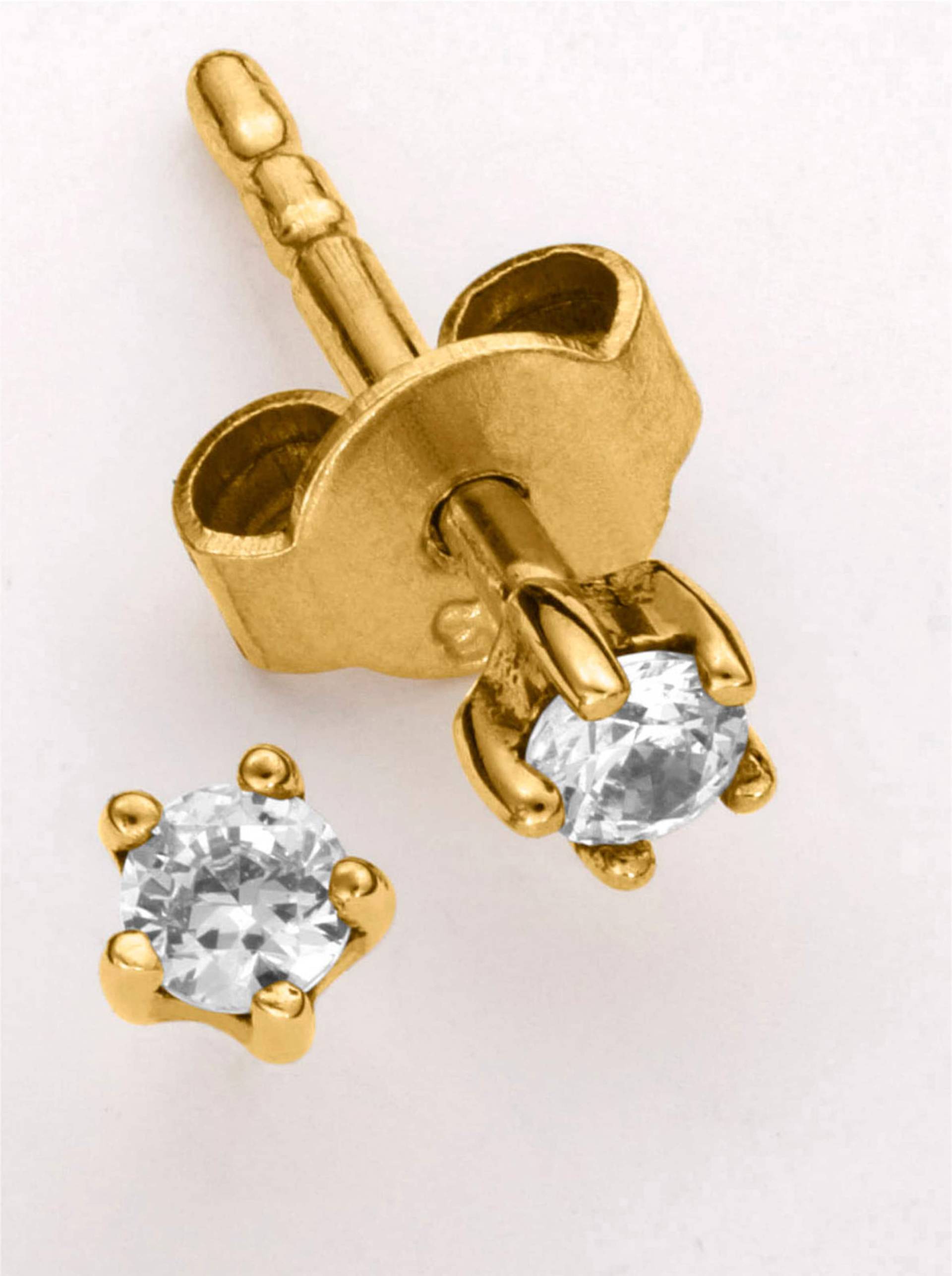 Ohrstecker in Gelbgold 585 von heine