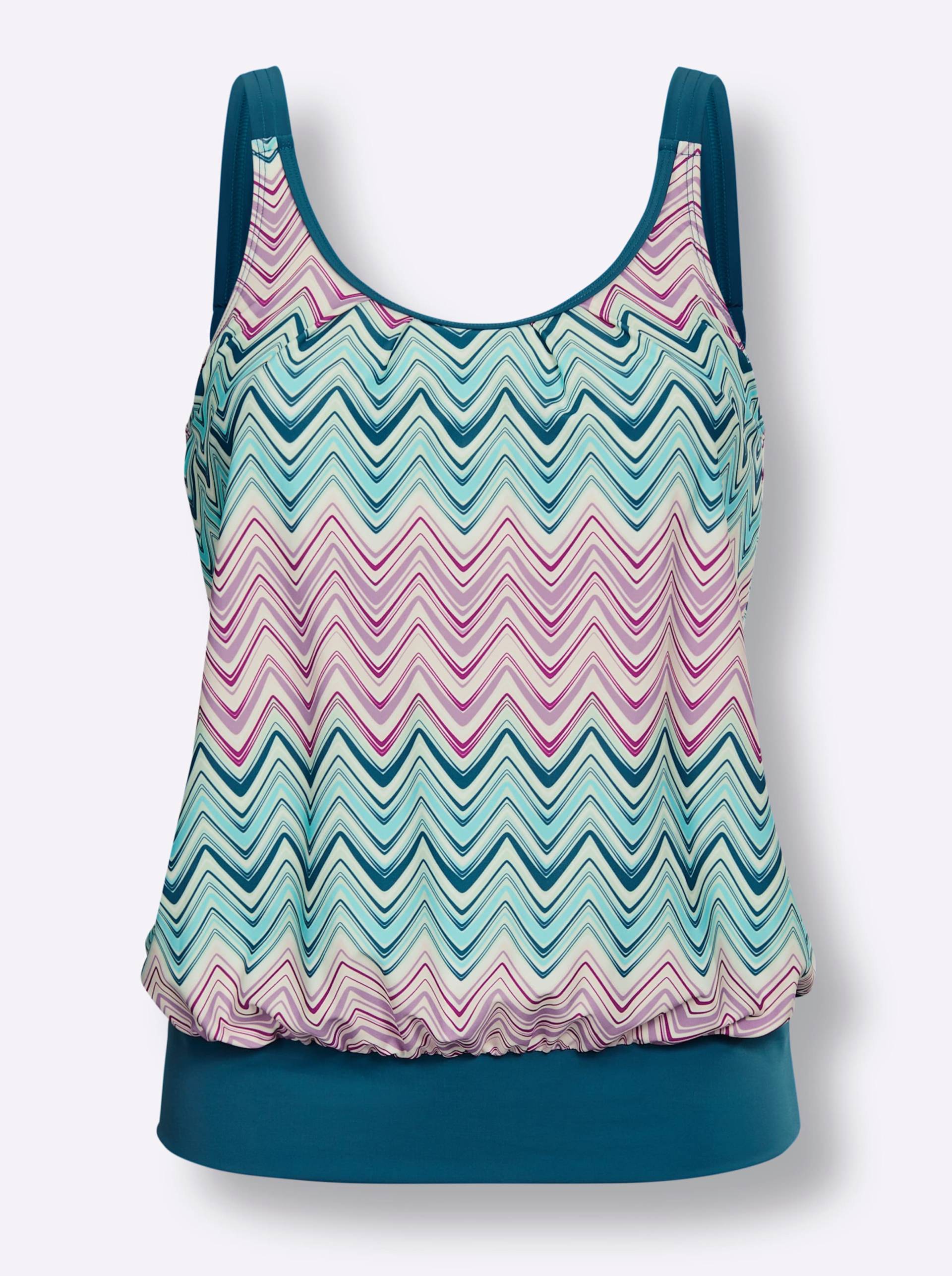 Oversized-Tankini-Top in topas-magenta-bedruckt von feel good