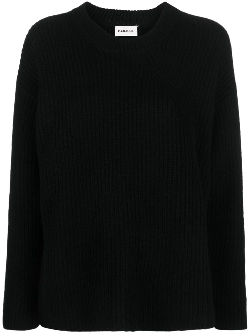 P.A.R.O.S.H. ribbed-knit cashmere jumper - Black von P.A.R.O.S.H.