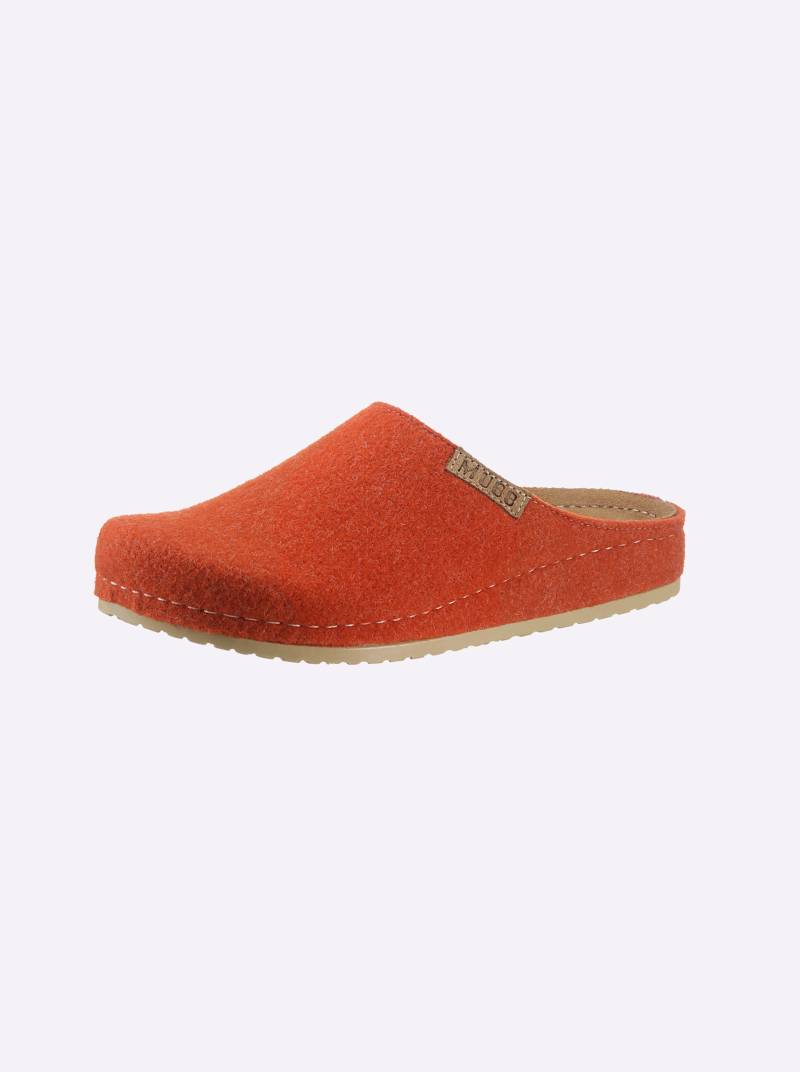 Pantoffel in orange von Mubb