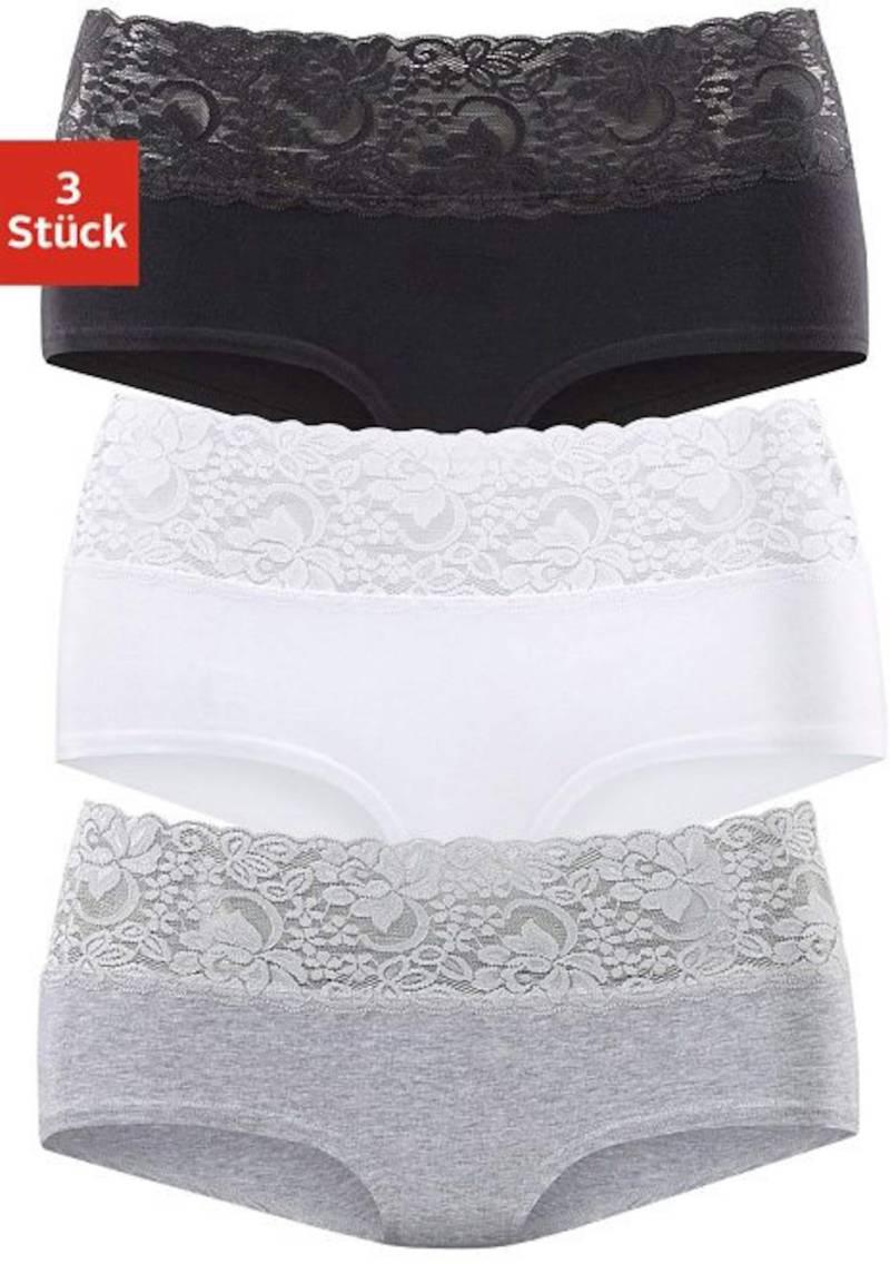 Panty in schwarz, weiss, grau-meliert von Vivance