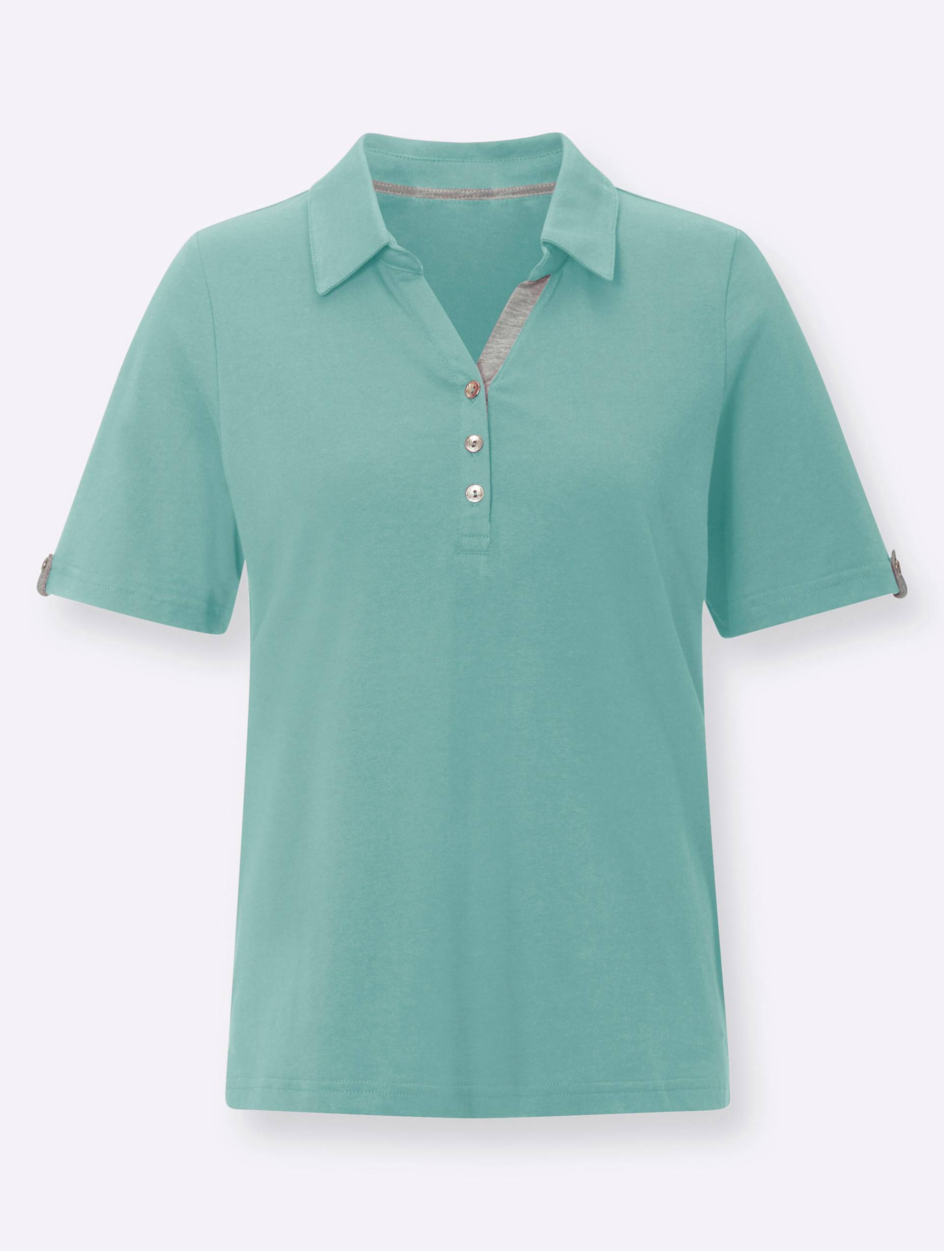 Poloshirt in aqua von heine