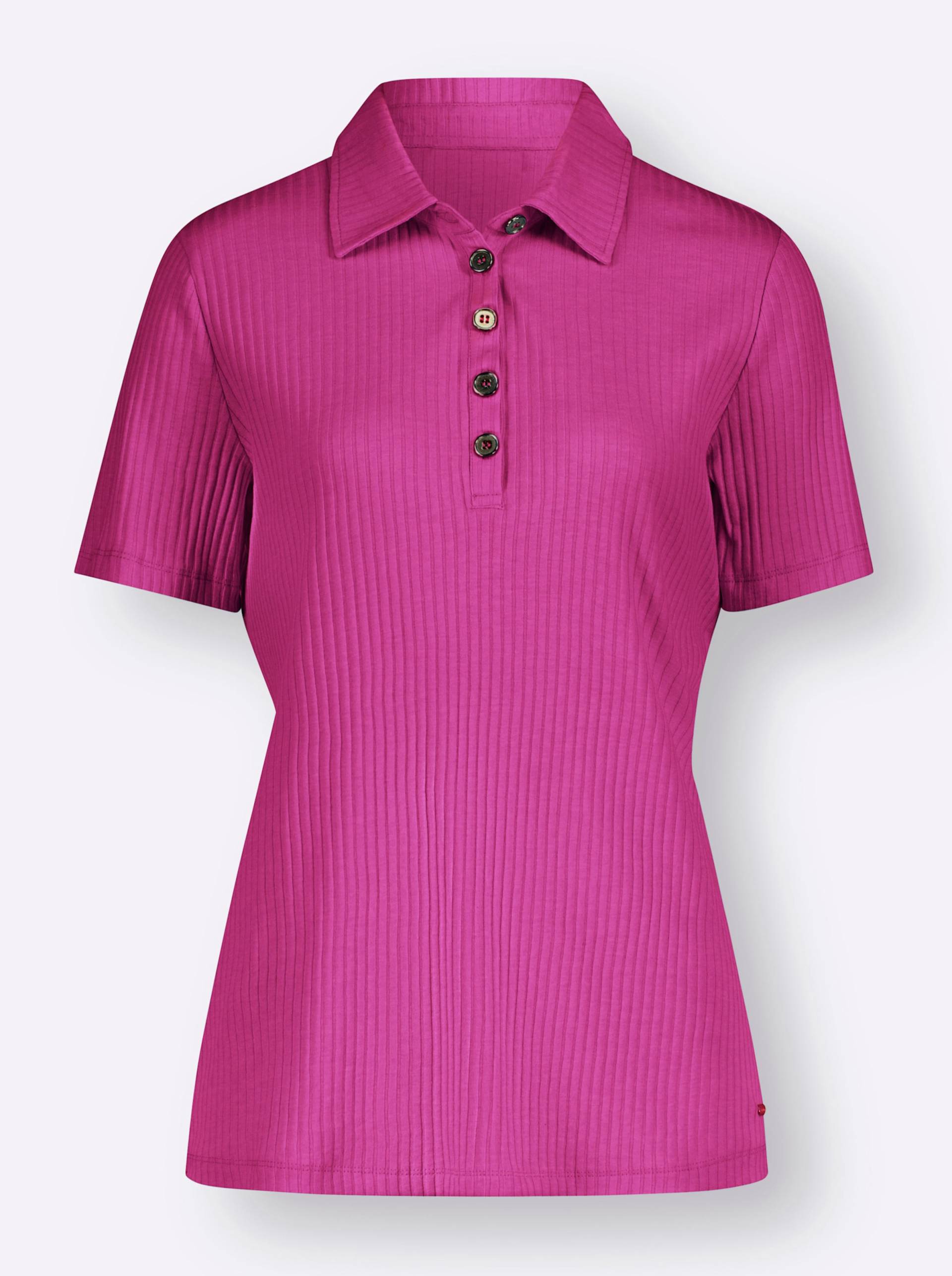 Poloshirt in magenta von heine