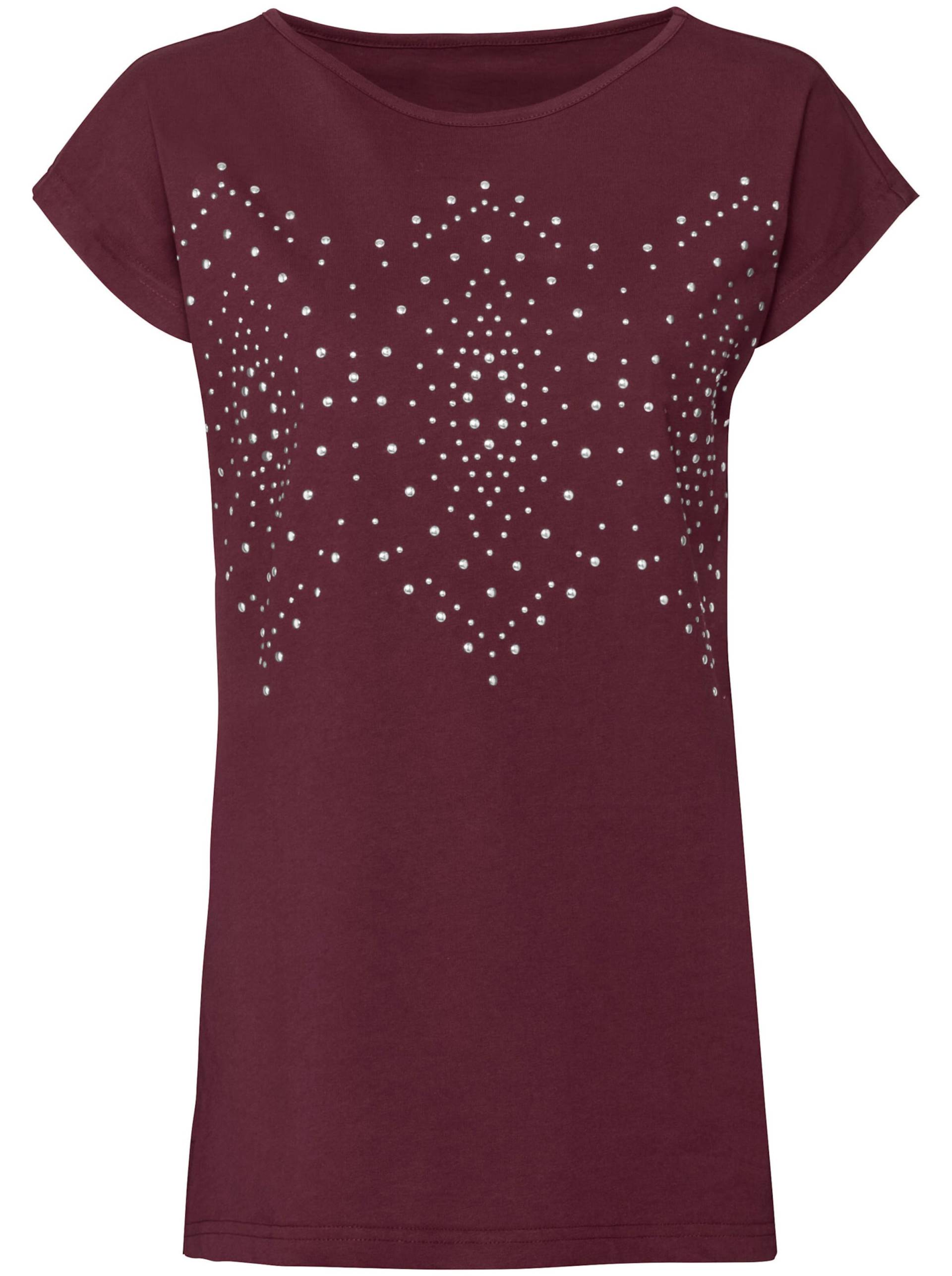 Print-Shirt in bordeaux von heine