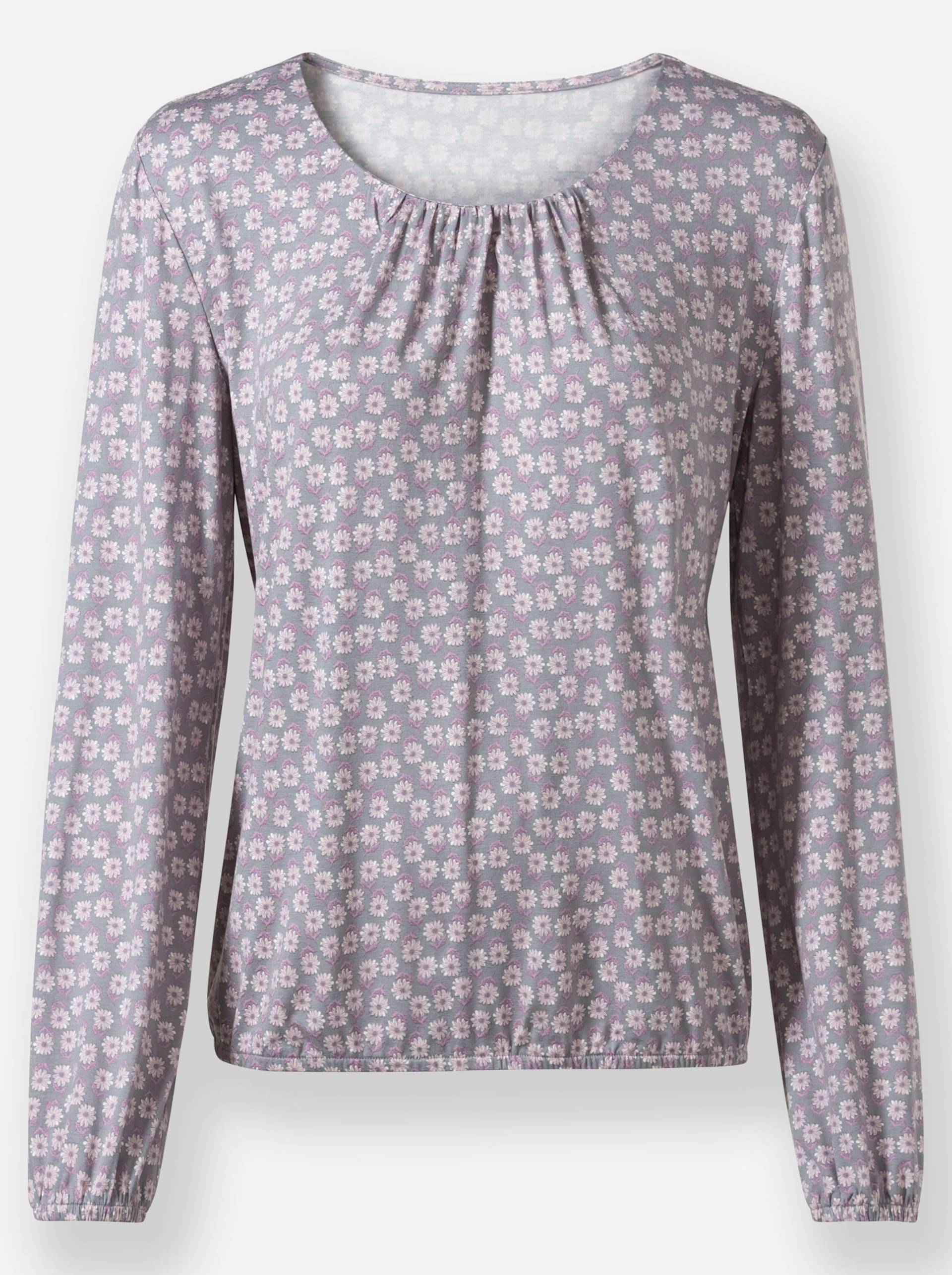 Print-Shirt in grau-mauve-bedruckt von heine