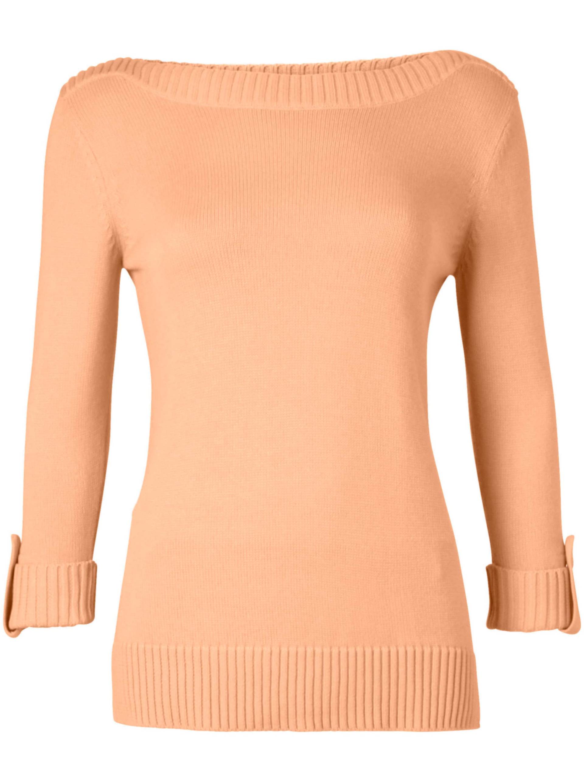 3/4 Arm-Pullover in apricot von heine