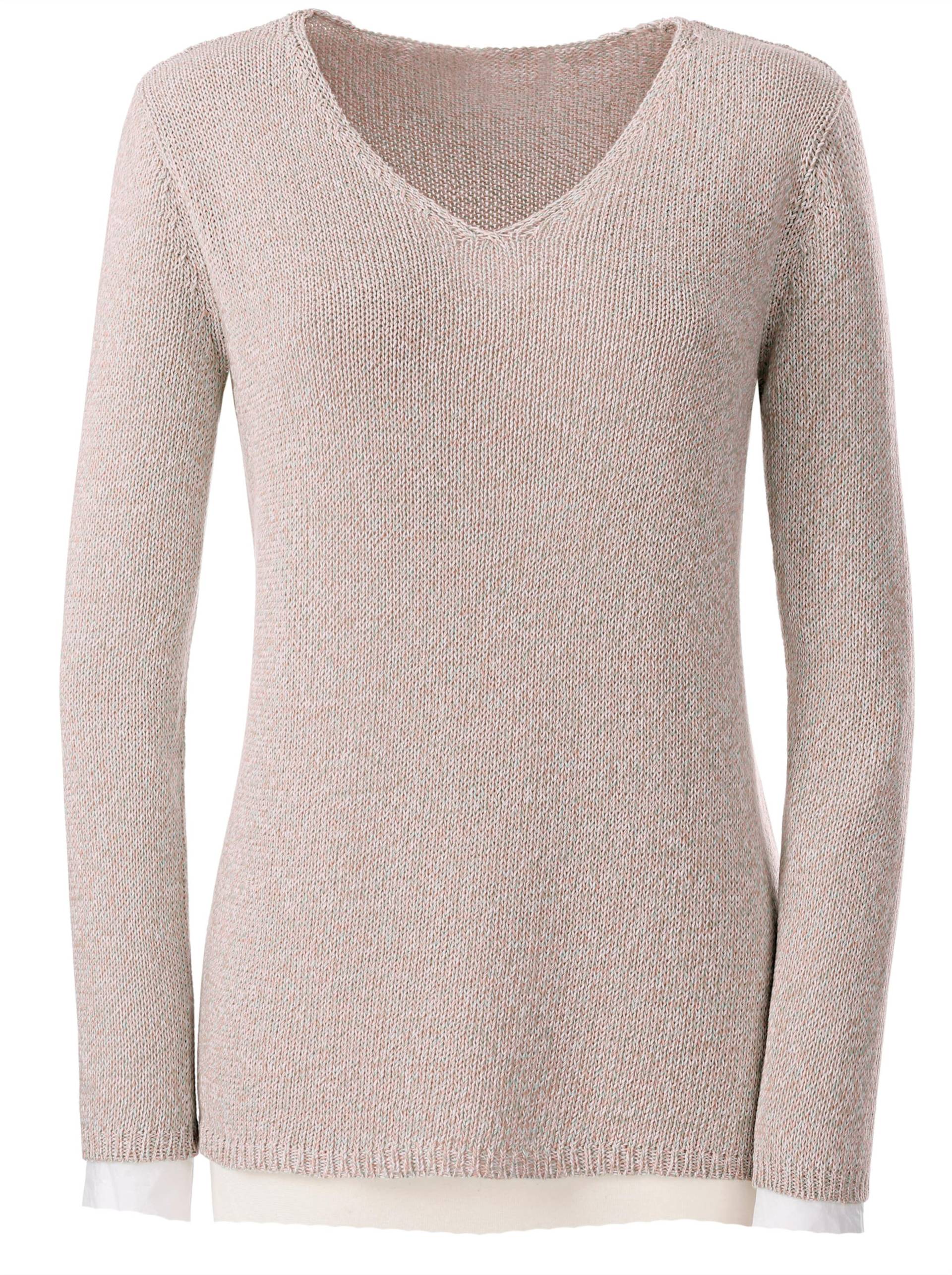 Strickpullover in beige-meliert von heine